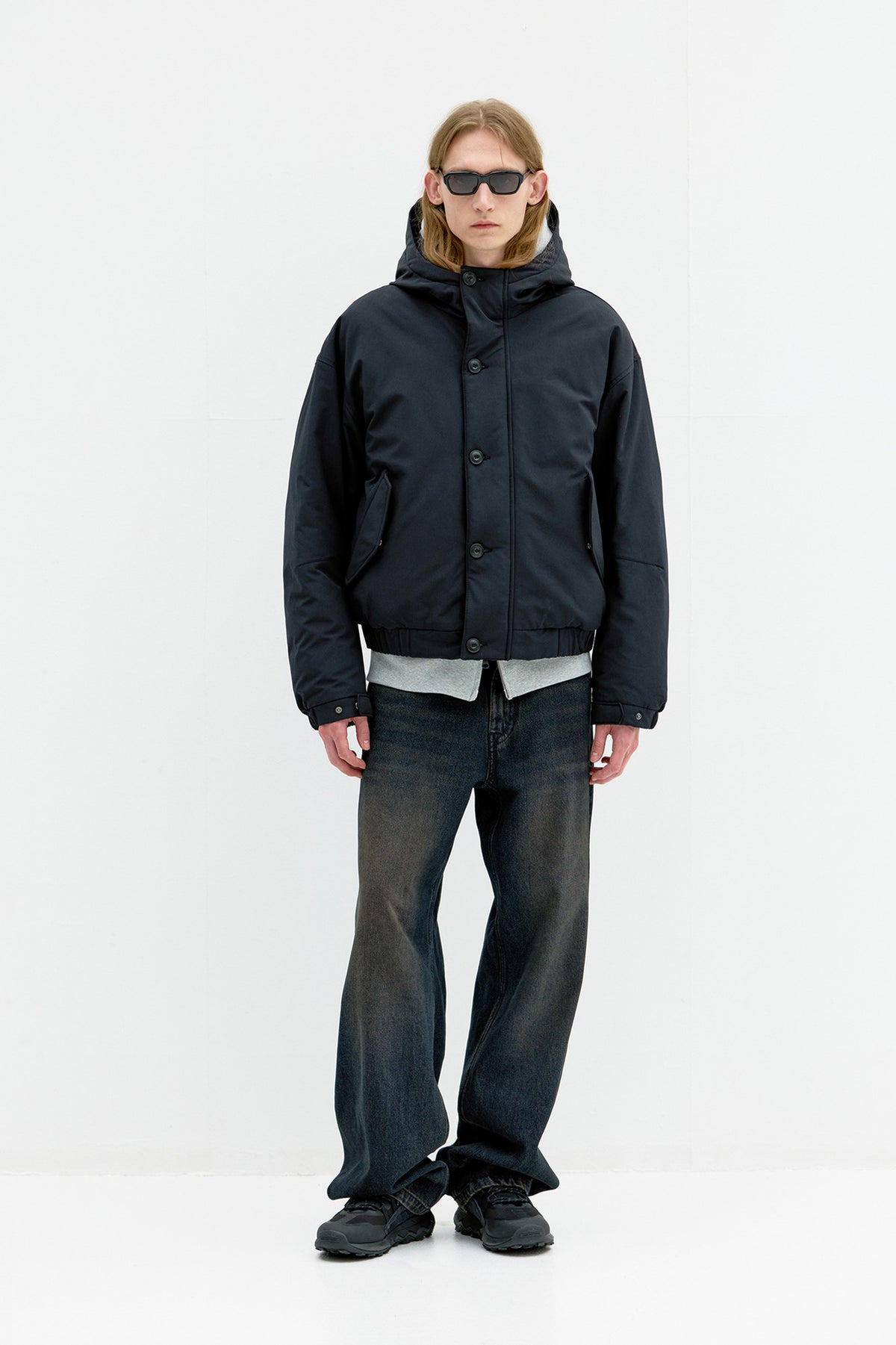 Coor - [Pre-Order – Ships October 20] Button Duck Down Flight Bomber (Black) product image 2 | TRAB K-Fashion Australia