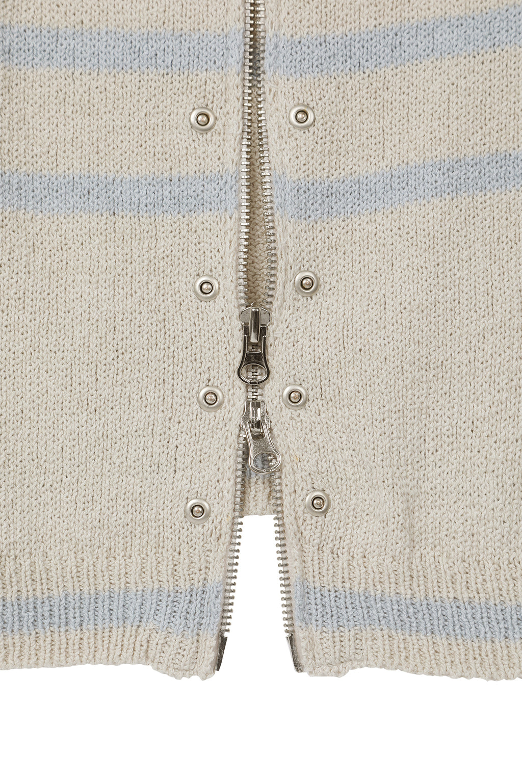 Deinet - Stripe Knit Vest Zip Up (Light Grey) product image 13 | TRAB K-Fashion Australia