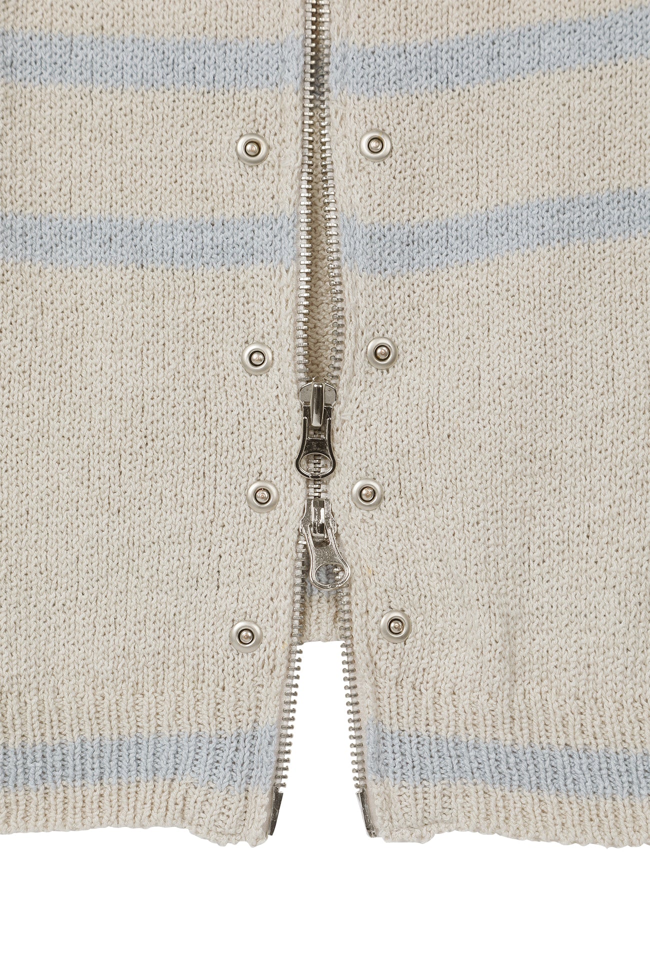 Deinet - Stripe Knit Vest Zip Up (Light Grey) product image 13 | TRAB K-Fashion Australia