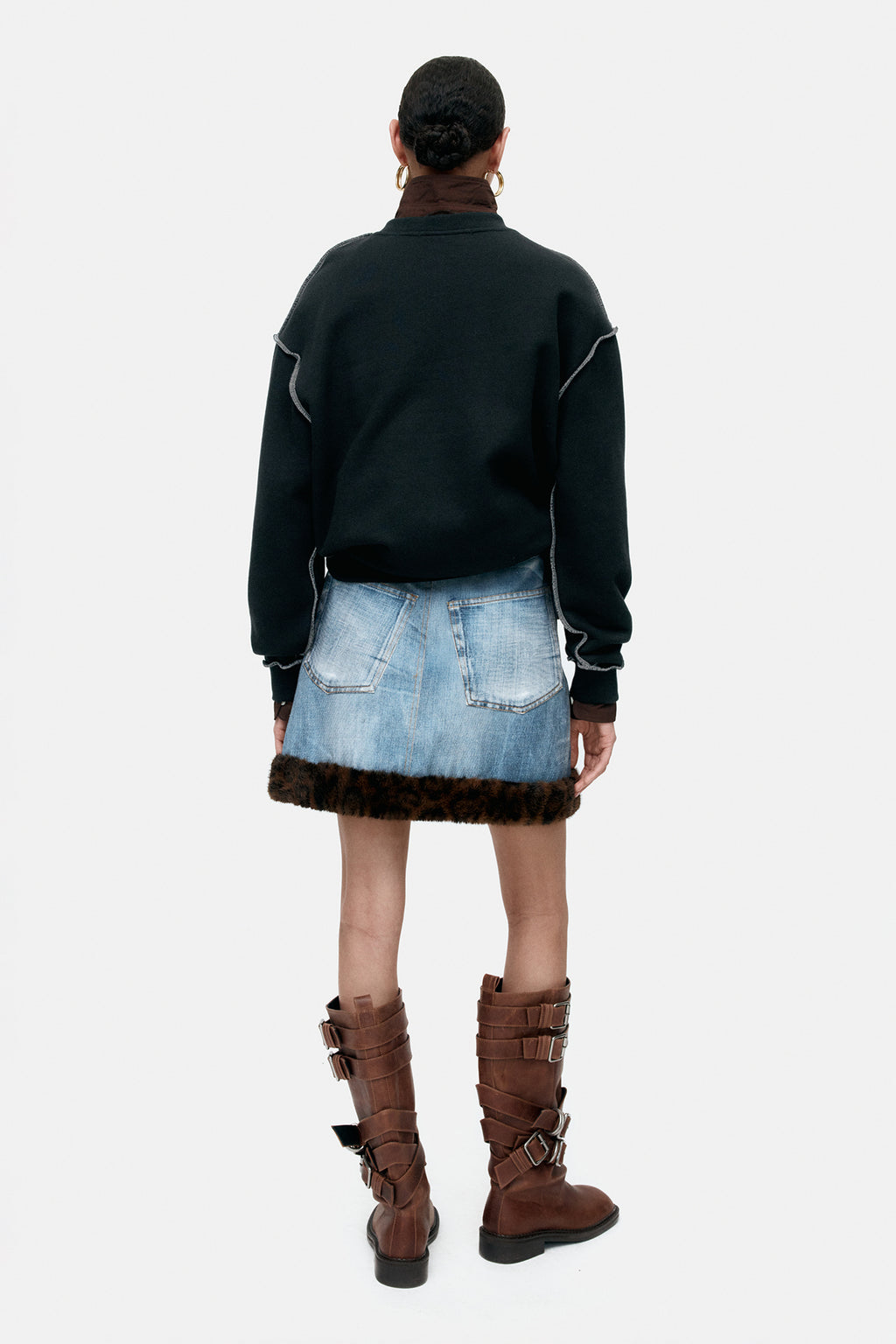 Andersson Bell - Unisex Liquid Logo Sweatshirt (Black) product image 10 | TRAB K-Fashion Australia