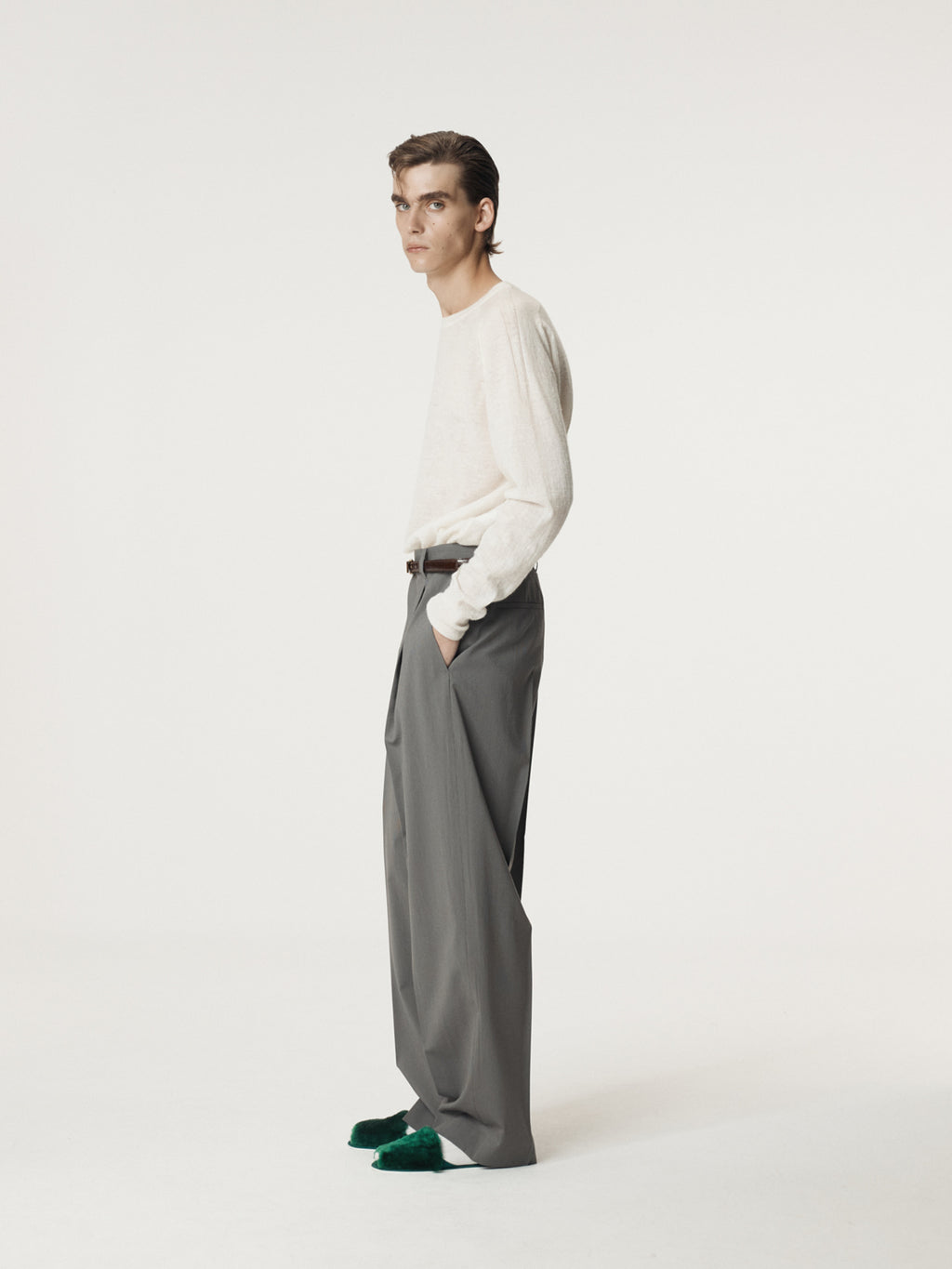 Recto - Rc Sheer Knit Top (Cream) product image 3 | TRAB K-Fashion Australia