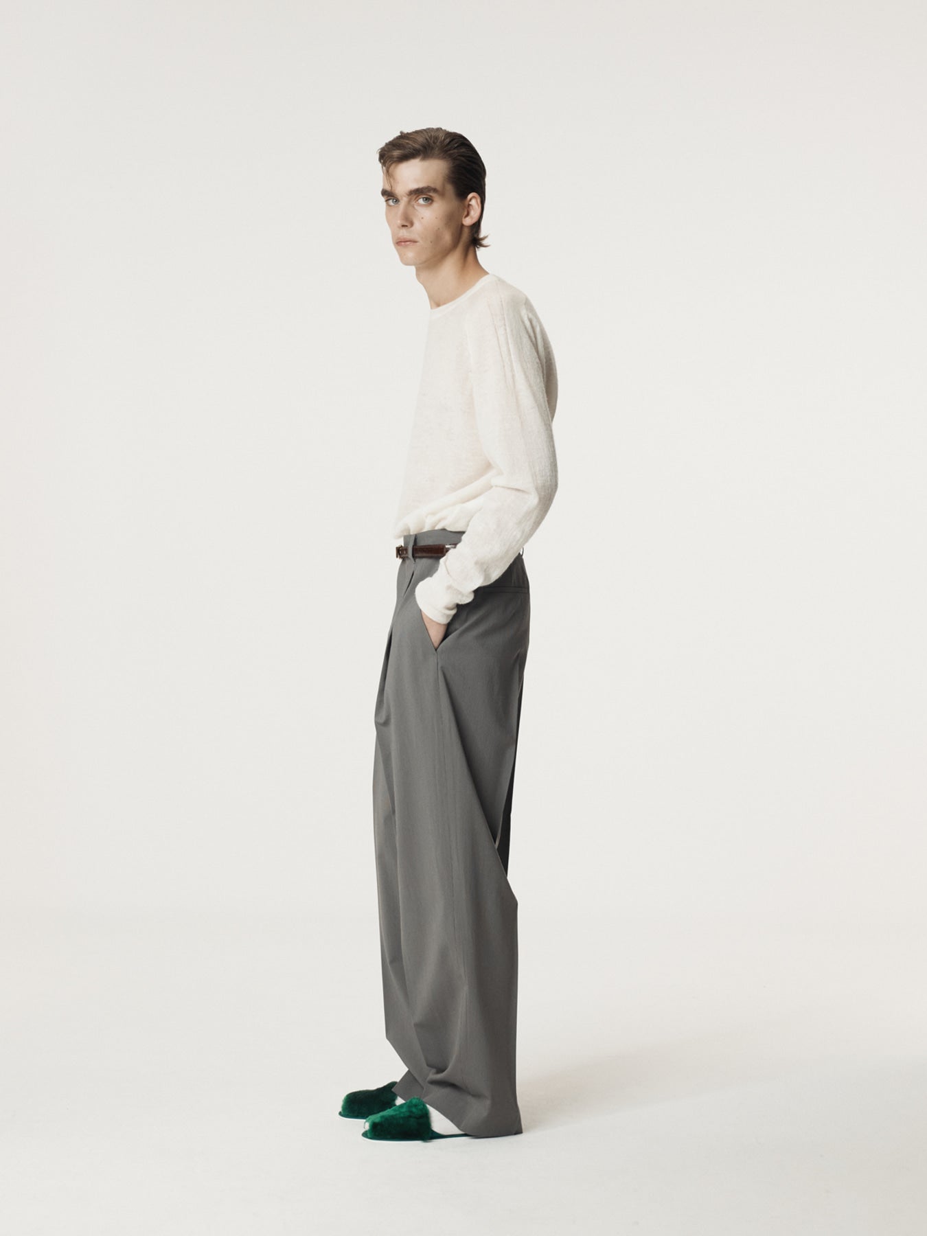 Recto - Rc Sheer Knit Top (Cream) product image 3 | TRAB K-Fashion Australia