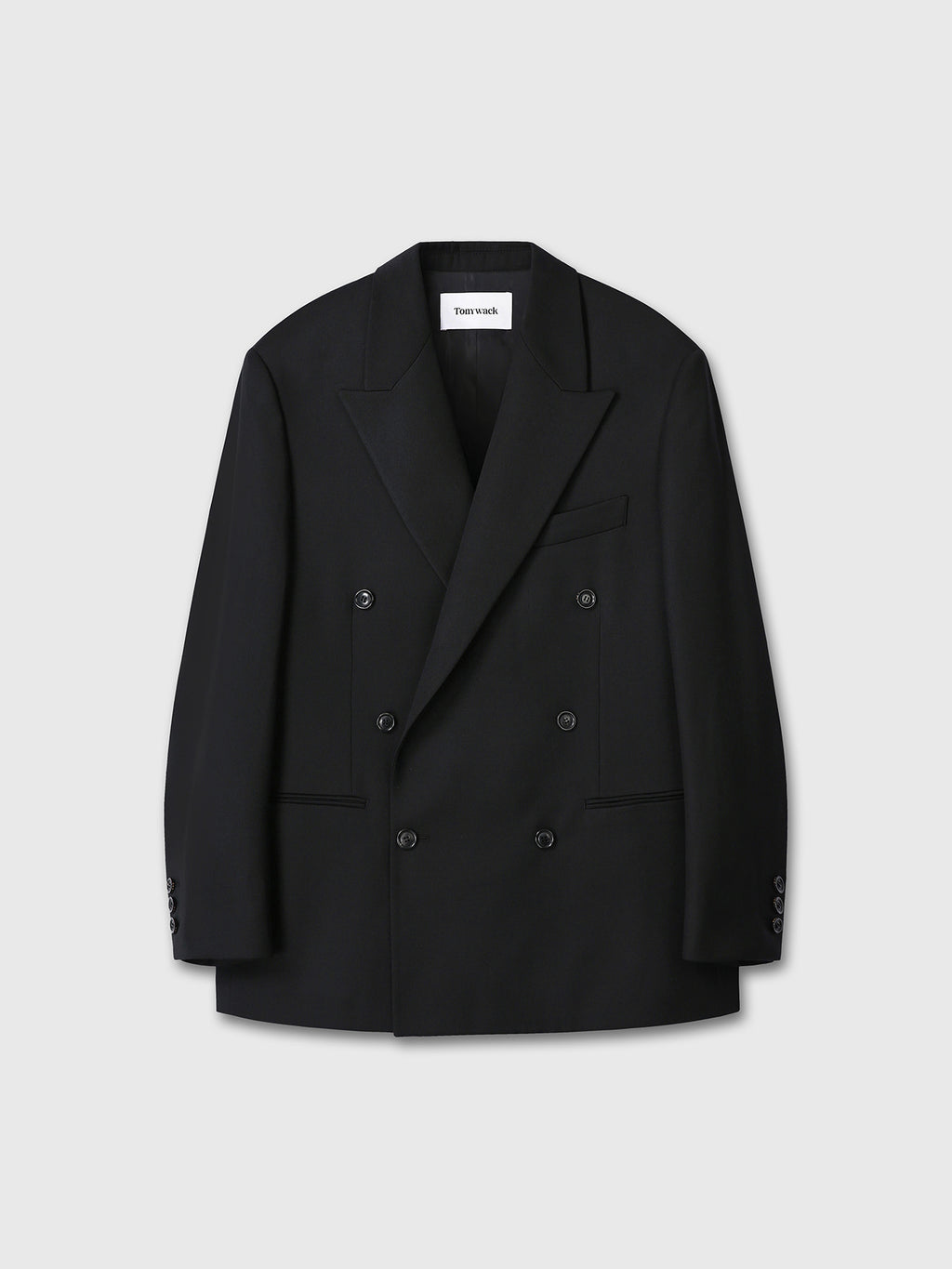 Tonywack - Wool Twill Double-Breasted Tailored Jacket (Black) product image 11 | TRAB K-Fashion Australia