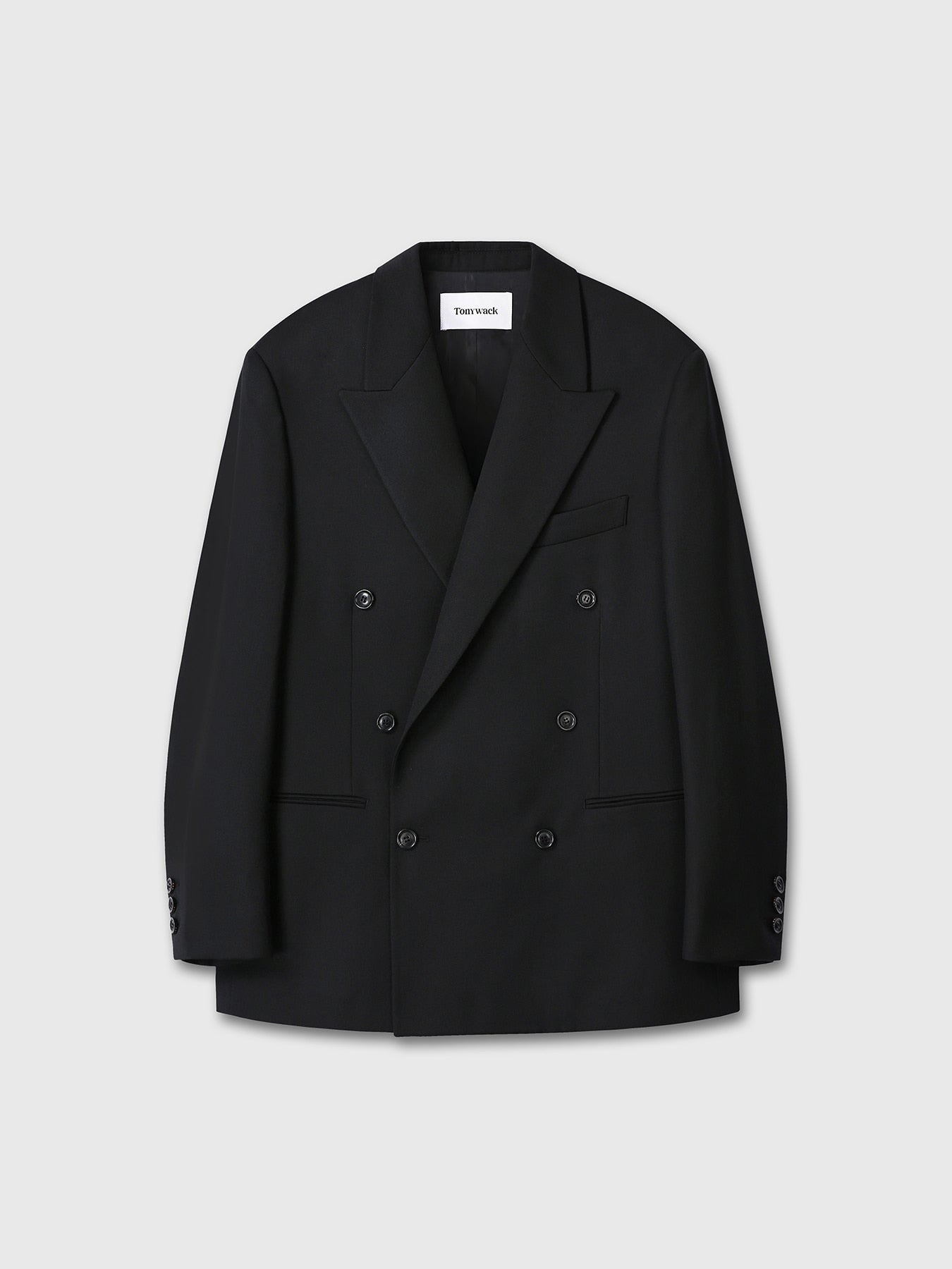 Tonywack - Wool Twill Double-Breasted Tailored Jacket (Black) product image 11 | TRAB K-Fashion Australia