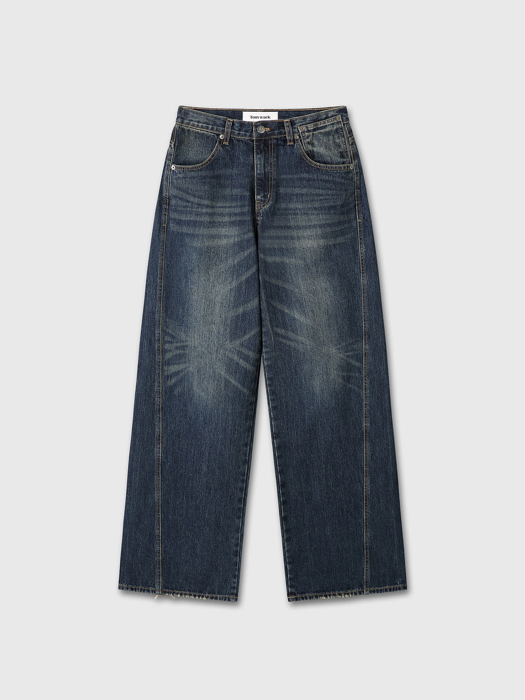 Tonywack - Oversized Wide-Leg Denim Jeans (Washed Mid Blue) product image 9 | TRAB K-Fashion Australia