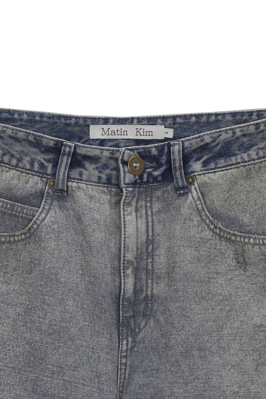 Matin Kim - Color Washed Denim Pants (Blue) product image 3 | TRAB K-Fashion Australia