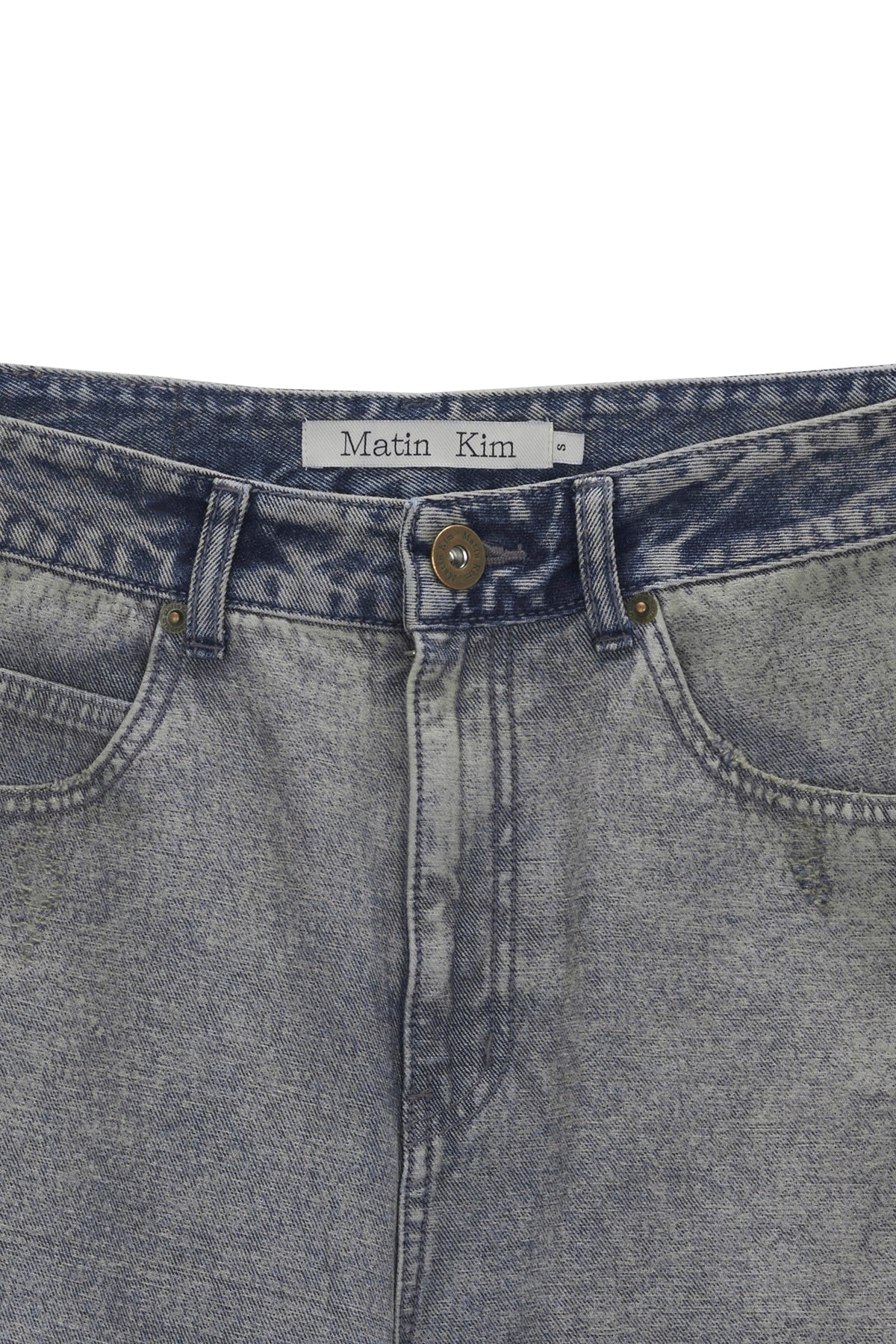 Matin Kim - Color Washed Denim Pants (Blue) product image 3 | TRAB K-Fashion Australia