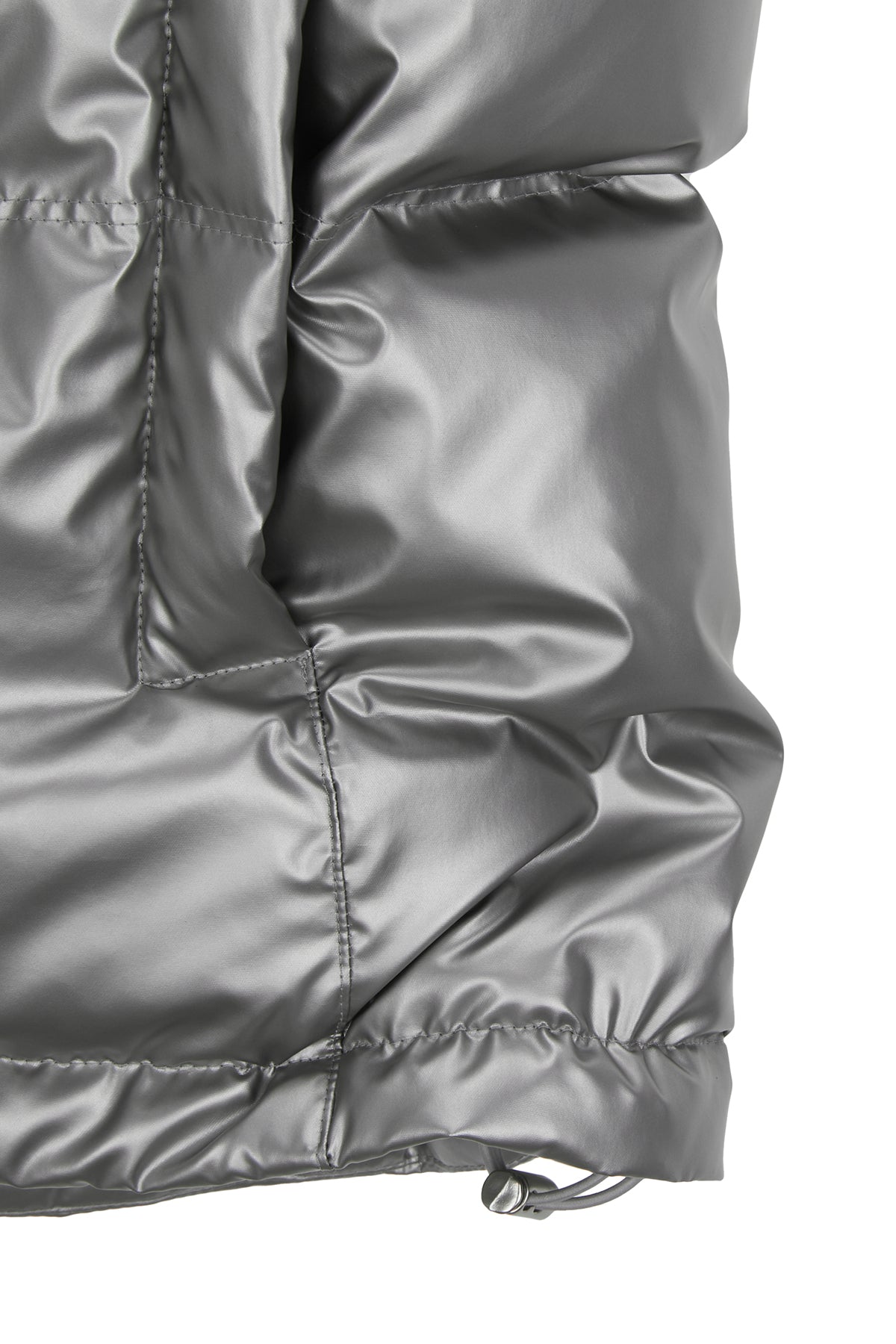 Matin Kim - Big Logo Point Down Vest (Silver) product image 4 | TRAB K-Fashion Australia