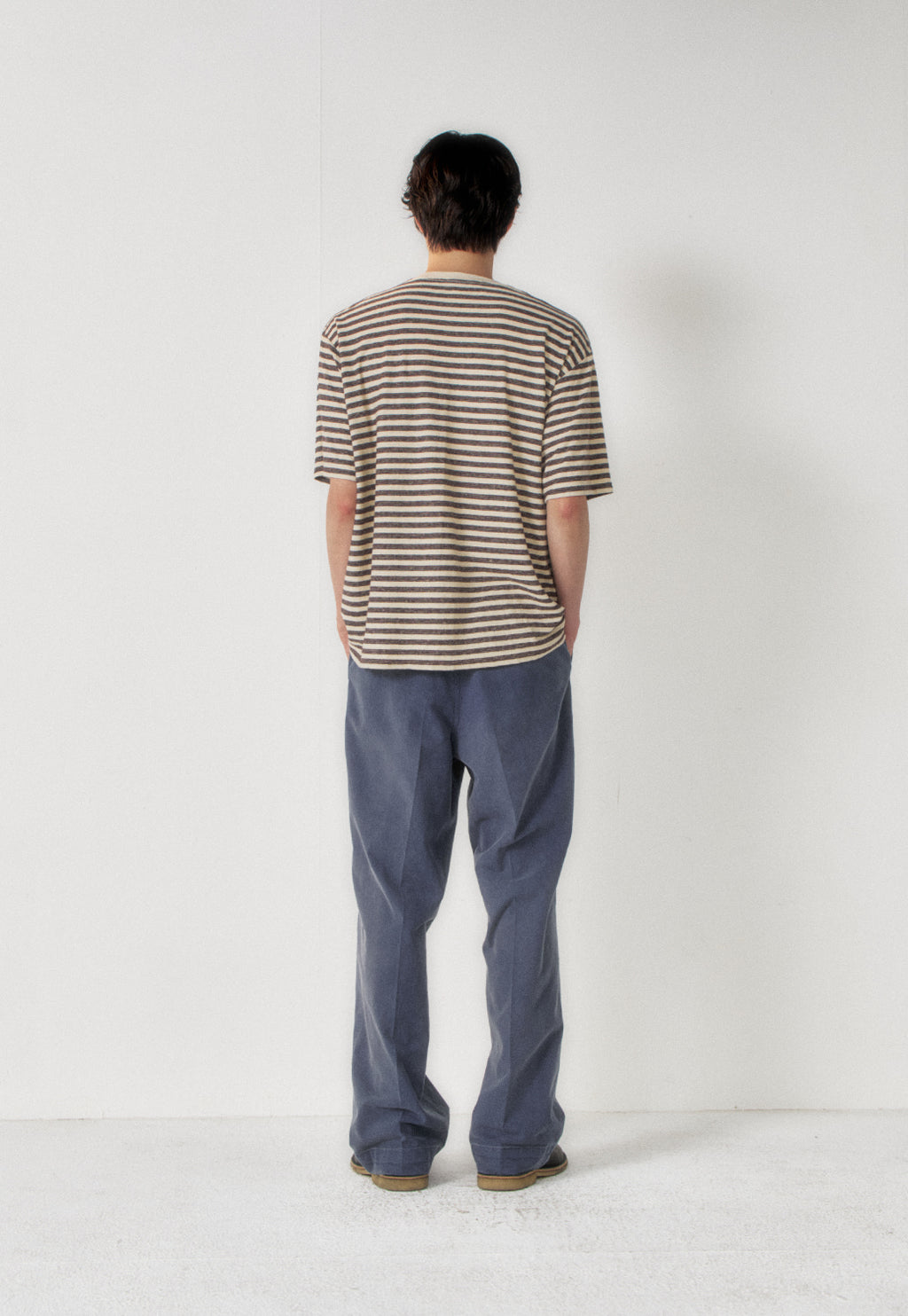 Art if acts - Linen Stripe Pocket Tee (Oatmeal) product image 3 | TRAB K-Fashion Australia