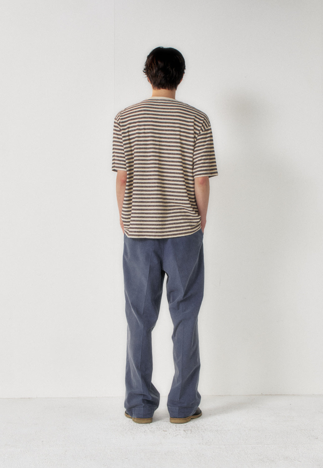 Art if acts - Linen Stripe Pocket Tee (Oatmeal) product image 3 | TRAB K-Fashion Australia