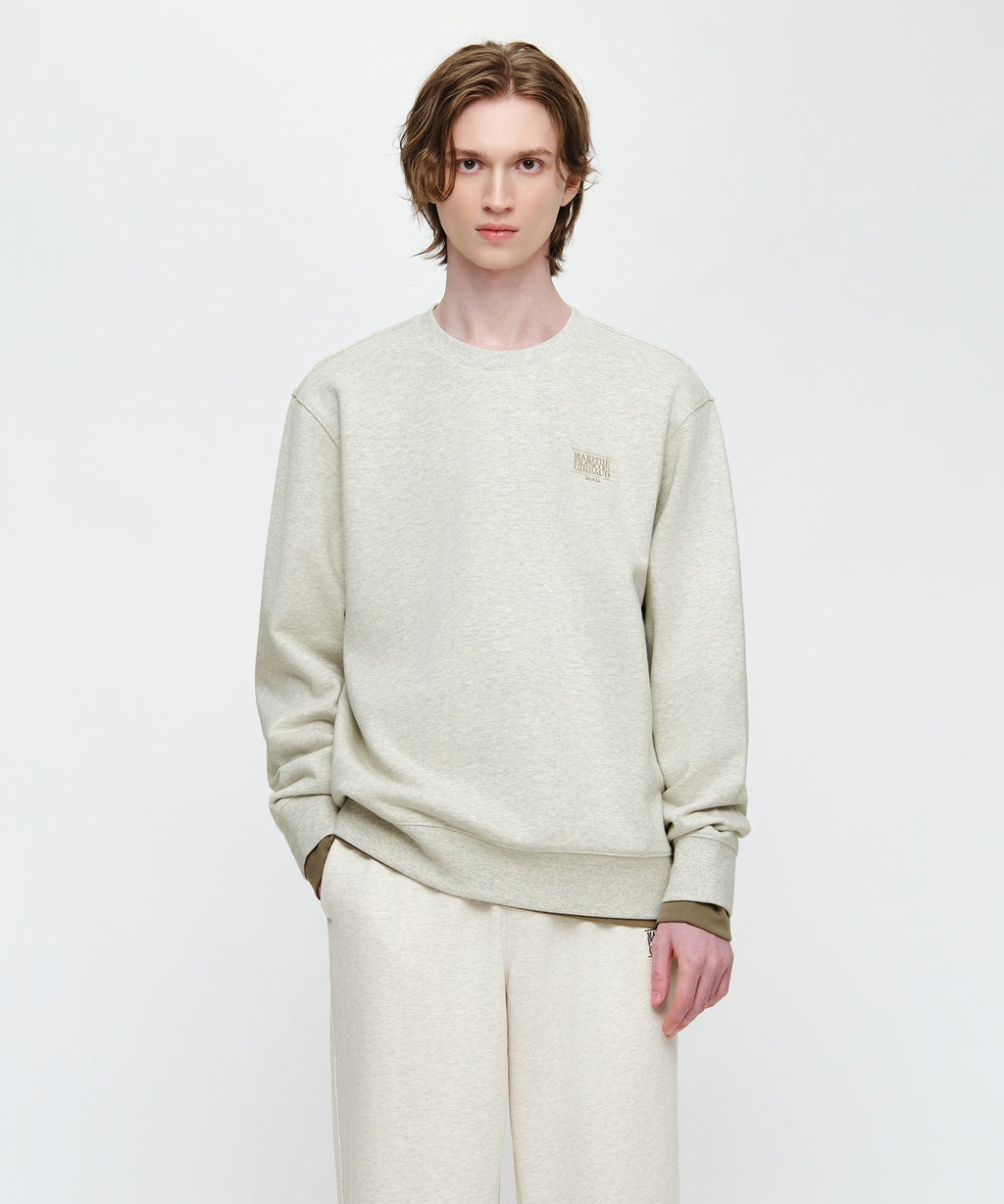 Marithe & Francois Girbaud - Small Classic Logo Embroidery Sweatshirt (Oatmeal) product image 1 | TRAB K-Fashion Australia