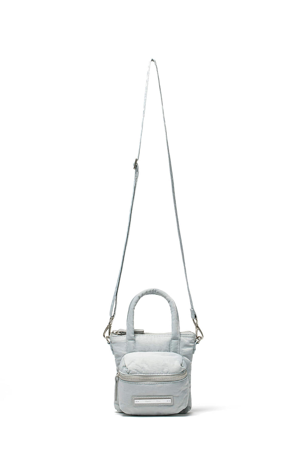 Matin Kim - Padded Cargo Two Way Mini Bag (Light Grey) product image 4 | TRAB K-Fashion Australia