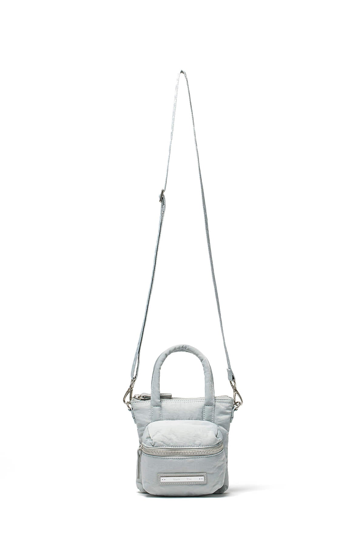 Matin Kim - Padded Cargo Two Way Mini Bag (Light Grey) product image 4 | TRAB K-Fashion Australia
