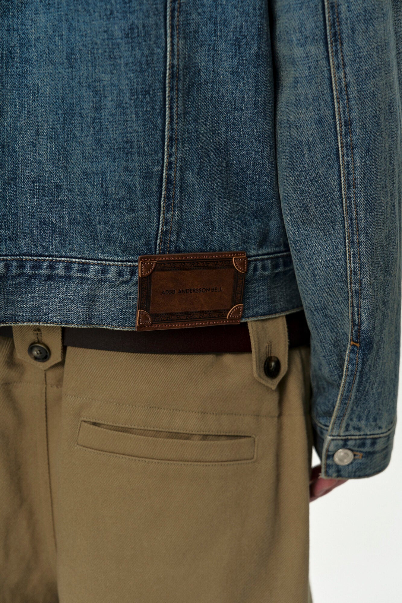 Andersson Bell - Unisex Asymmetric Layered Denim Jacket (Blue) product image 7 | TRAB K-Fashion Australia