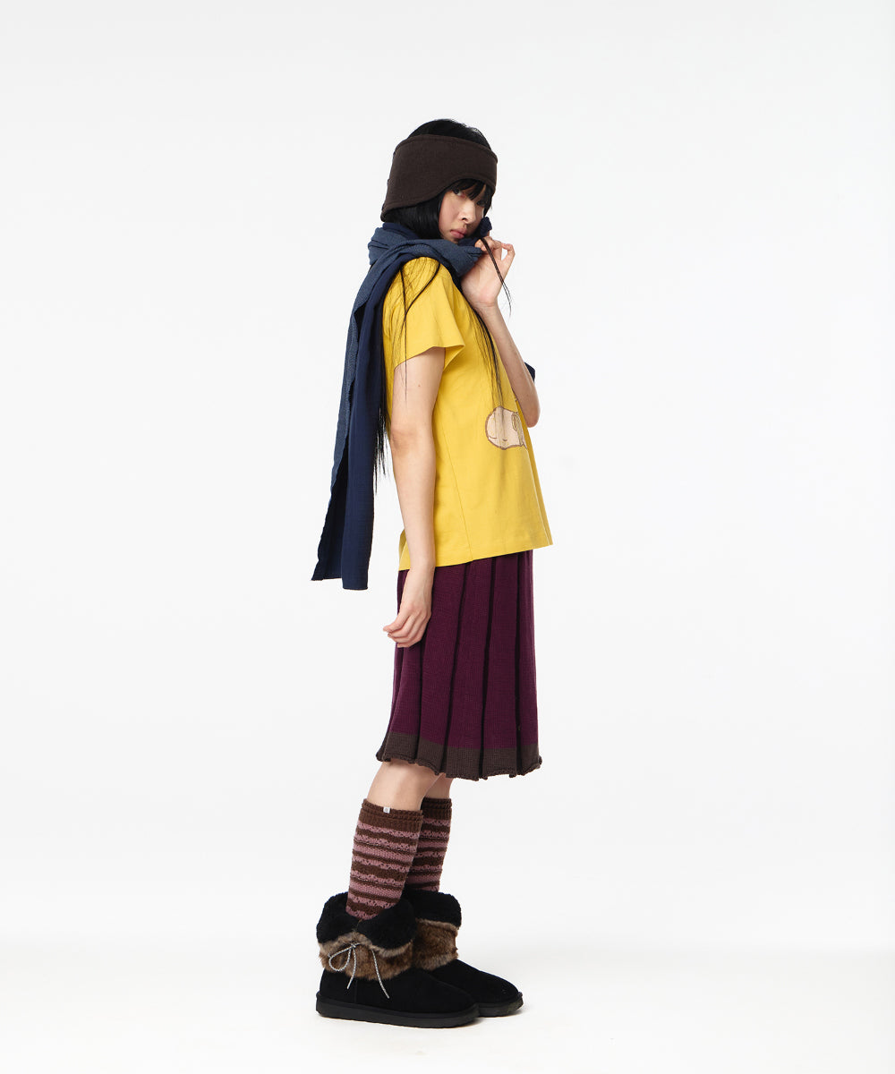 Coyseio - Teji Vintage Graphic T-Shirt (Yellow) product image 3 | TRAB K-Fashion Australia