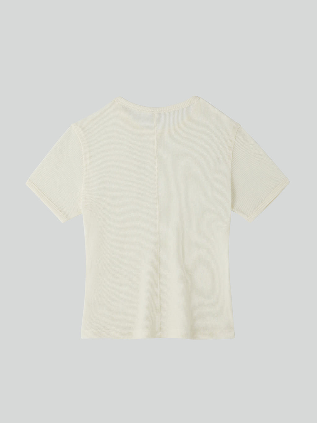 Recto - Cashmere Blend Fitted T-Shirt (Cream) product image 5 | TRAB K-Fashion Australia