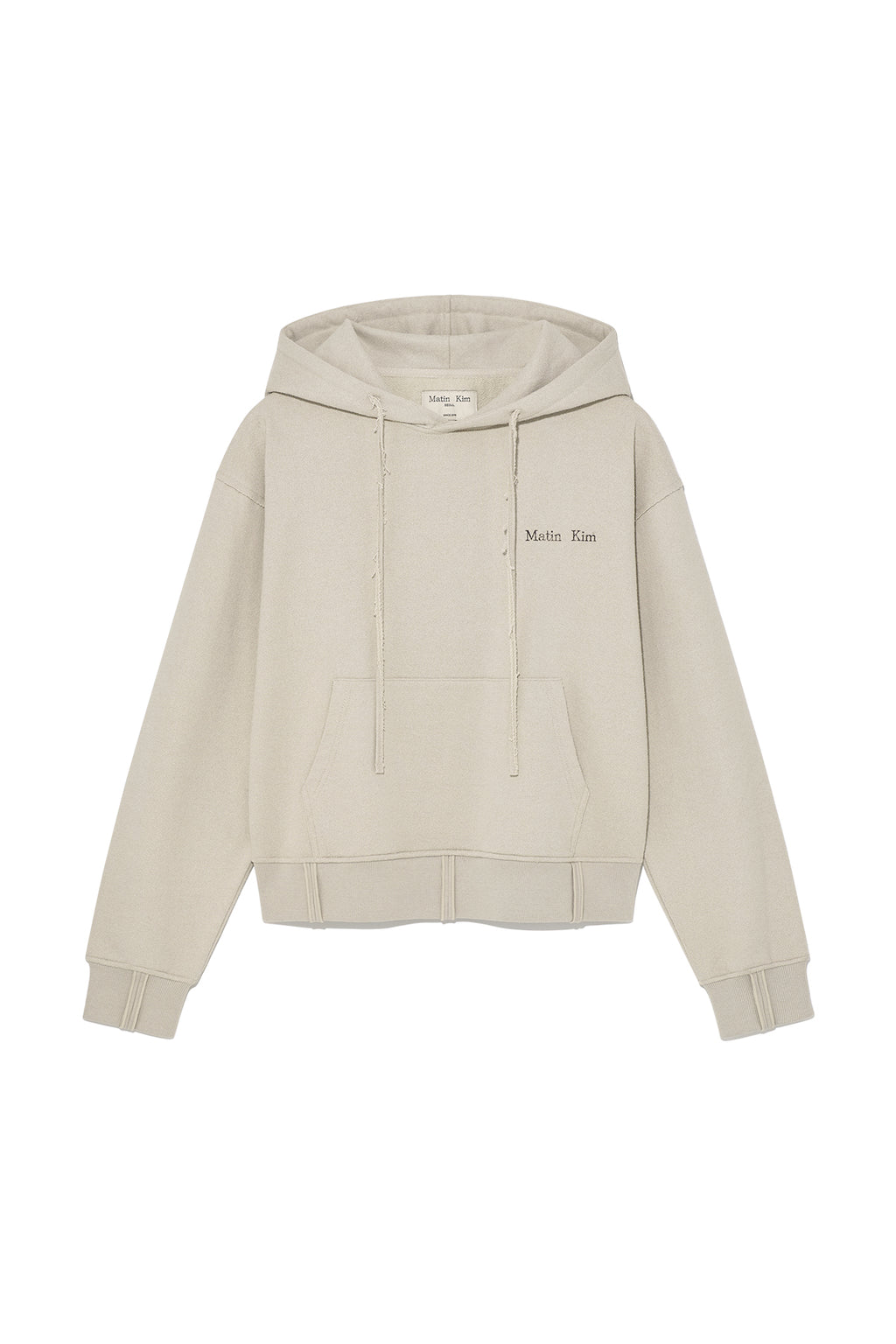 Matin Kim - Rib Cut Detail Logo Hoody (Smoke Blue) product image 13 | TRAB K-Fashion Australia