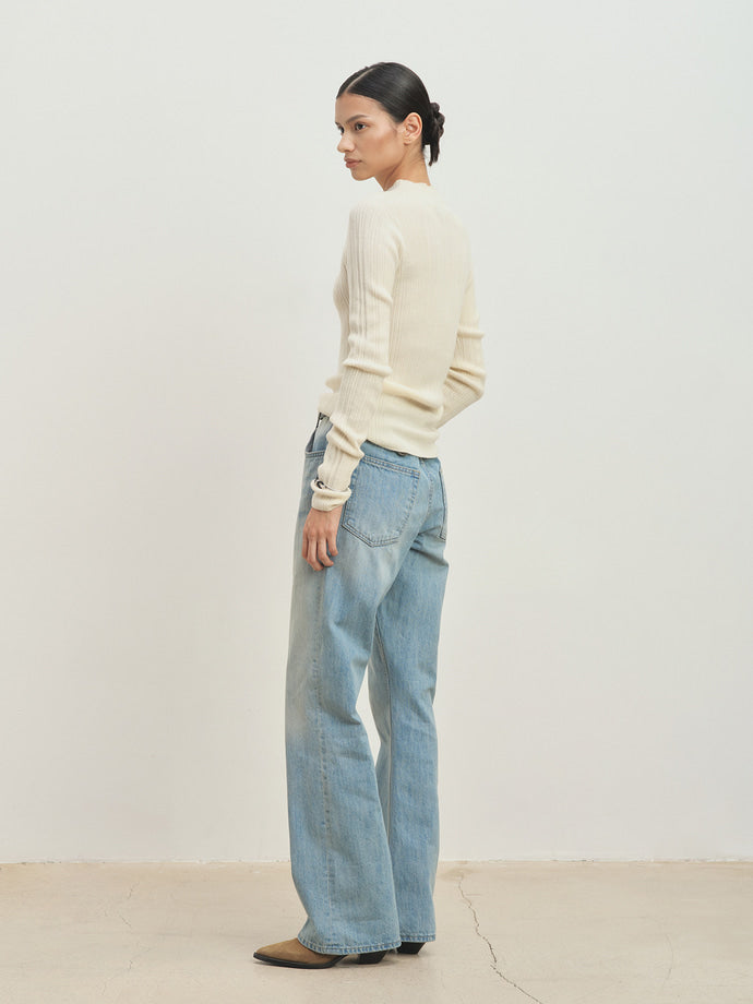 Tonywack - Wool Slim-Fit High-Neck Top (Ivory) product image 2 | TRAB K-Fashion Australia