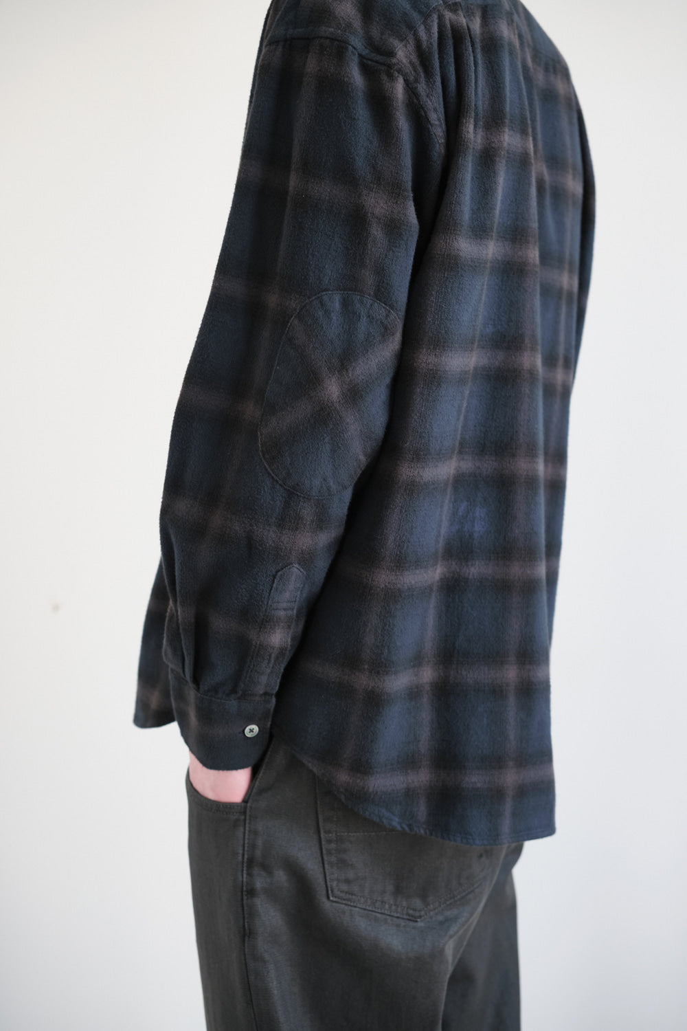 Hatchingroom - Archive Shirt V2 Check (Dyed Blue Charcoal) product image 6 | TRAB K-Fashion Australia