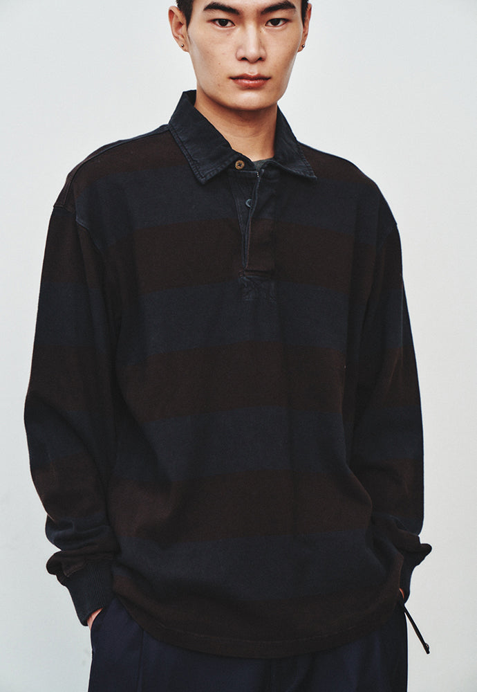 Art if acts - Garment Dyed Rugby Tee (Faded Charcoal) product image 5 | TRAB K-Fashion Australia