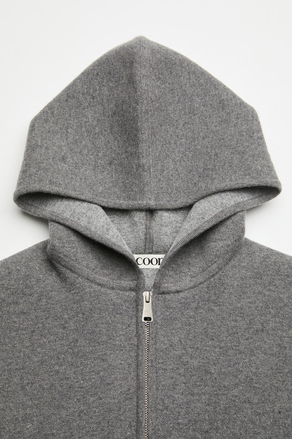 Coor - Double Face Wool And Blend Hoodie Zip-Up (Melange Charcoal) product image 5 | TRAB K-Fashion Australia