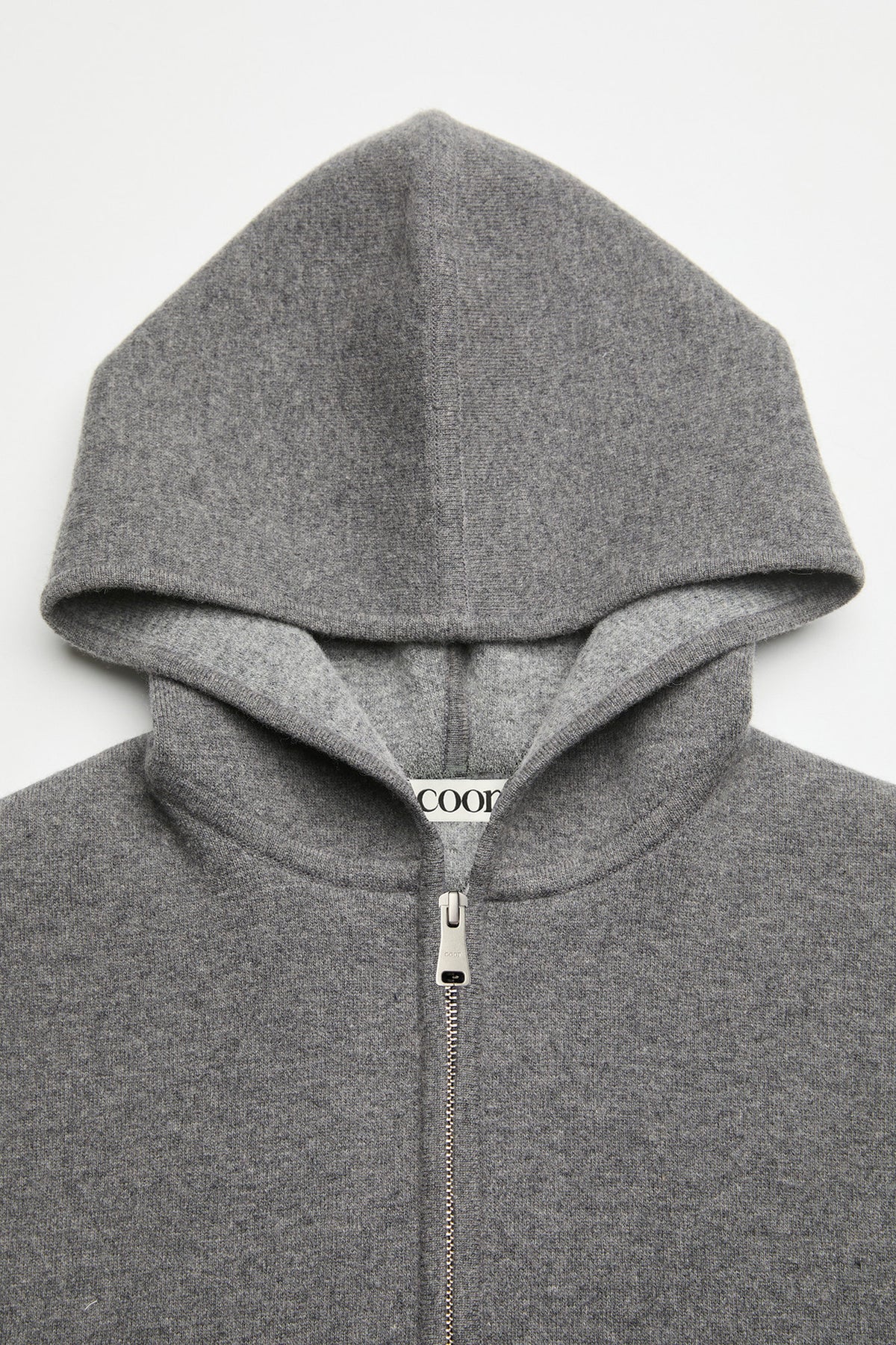 Coor - Double Face Wool And Blend Hoodie Zip-Up (Melange Charcoal) product image 5 | TRAB K-Fashion Australia