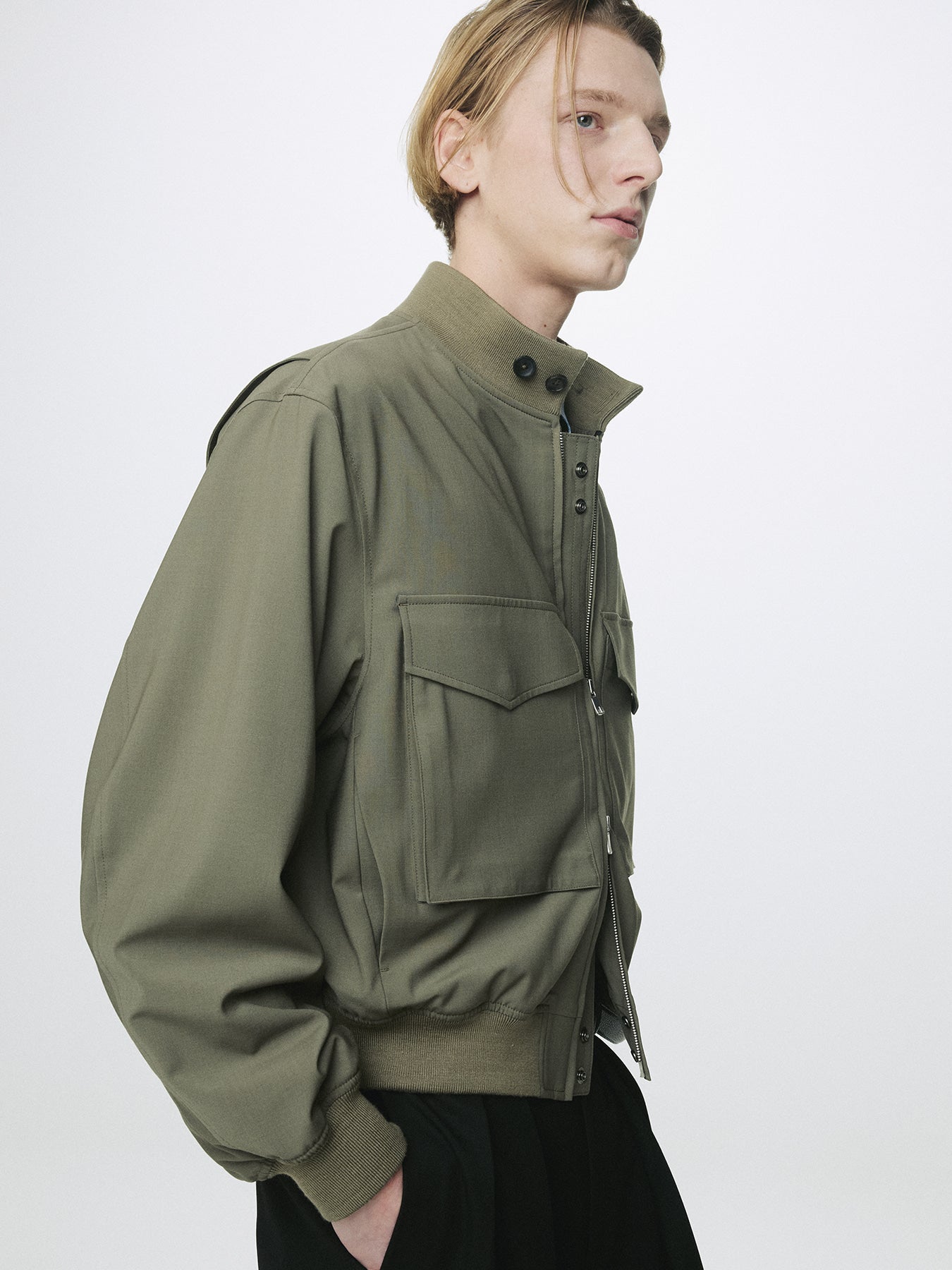 Tonywack - Light Wool Web Jacket (Olive) product image 4 | TRAB K-Fashion Australia