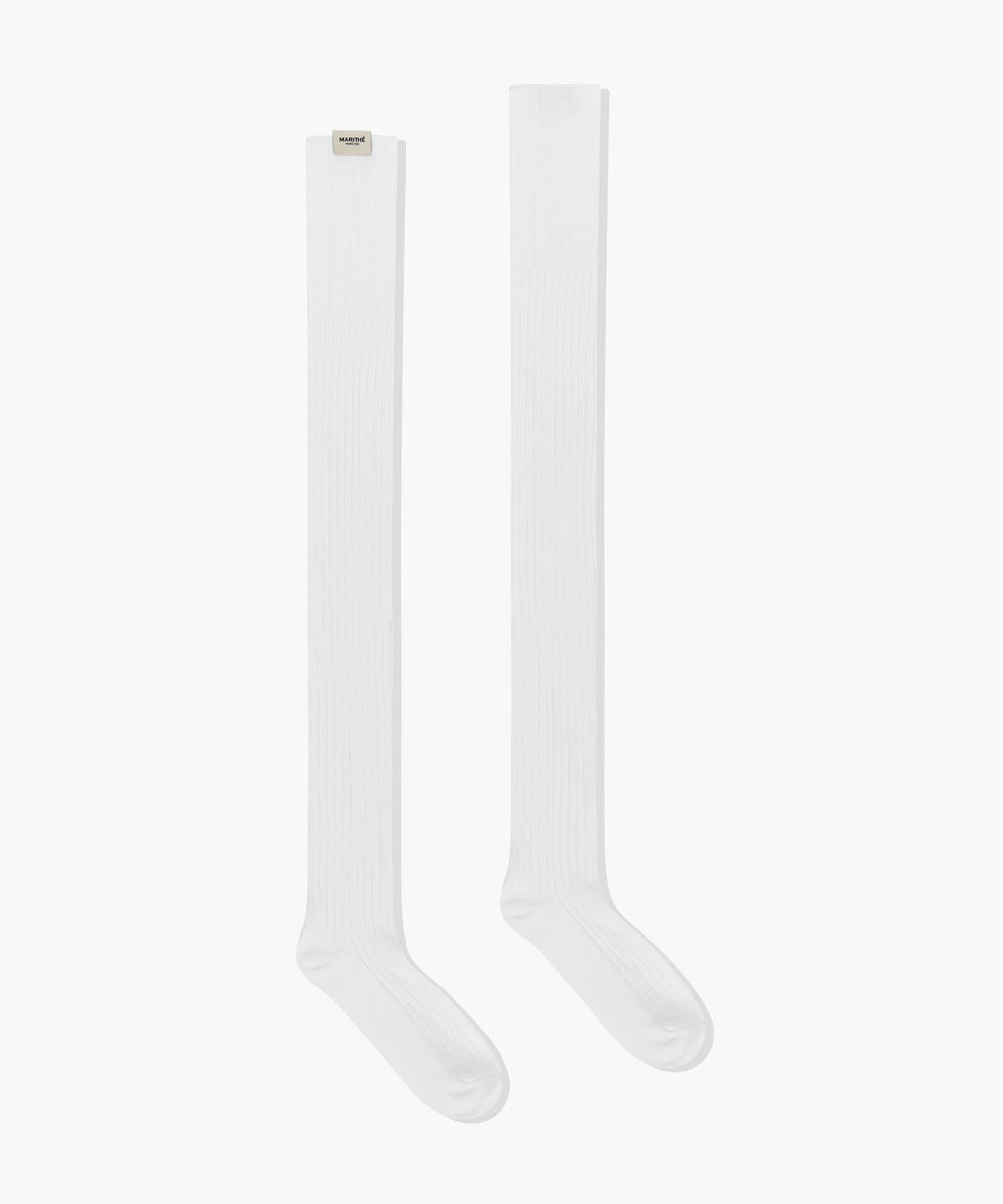 Marithe & Francois Girbaud - Over Knee Long Socks (White) product image 2 | TRAB K-Fashion Australia