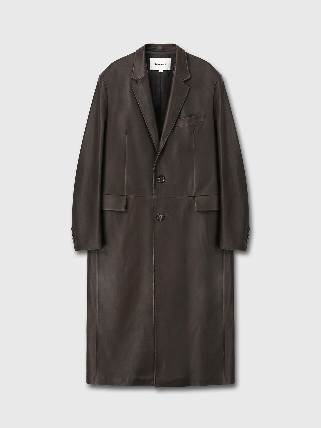 Tonywack - Naked Lamb Leather Single Coat (Brown) product image 8 | TRAB K-Fashion Australia