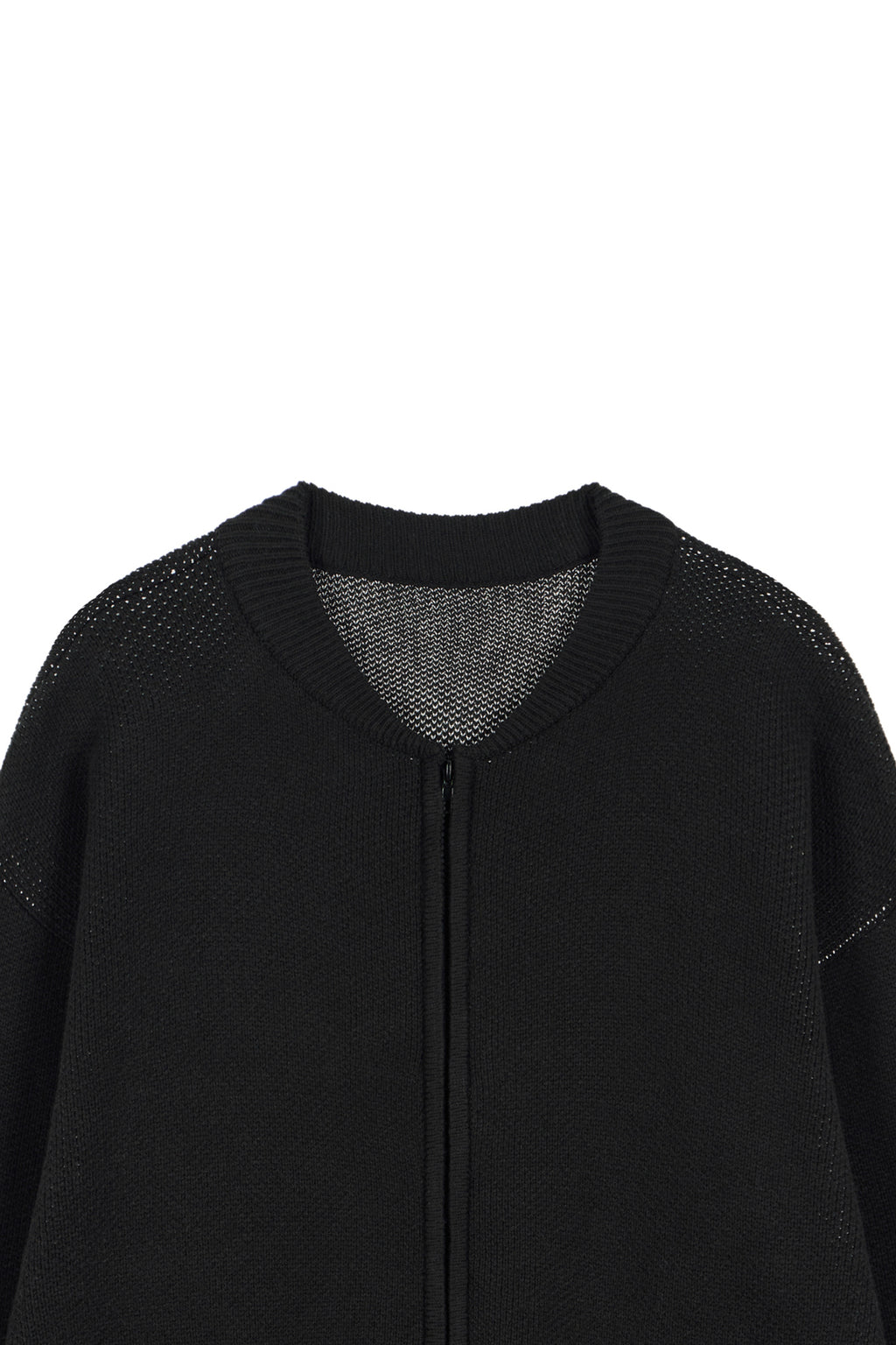 Deinet - D Jacquard Long Knit Zip-Up (Black) product image 12 | TRAB K-Fashion Australia