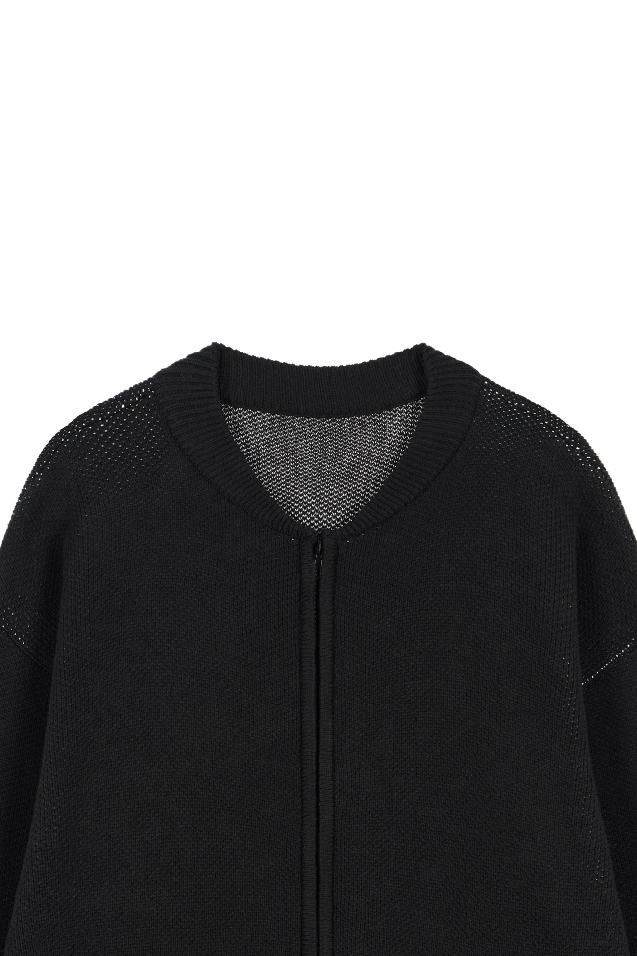 Deinet - D Jacquard Long Knit Zip-Up (Black) product image 12 | TRAB K-Fashion Australia