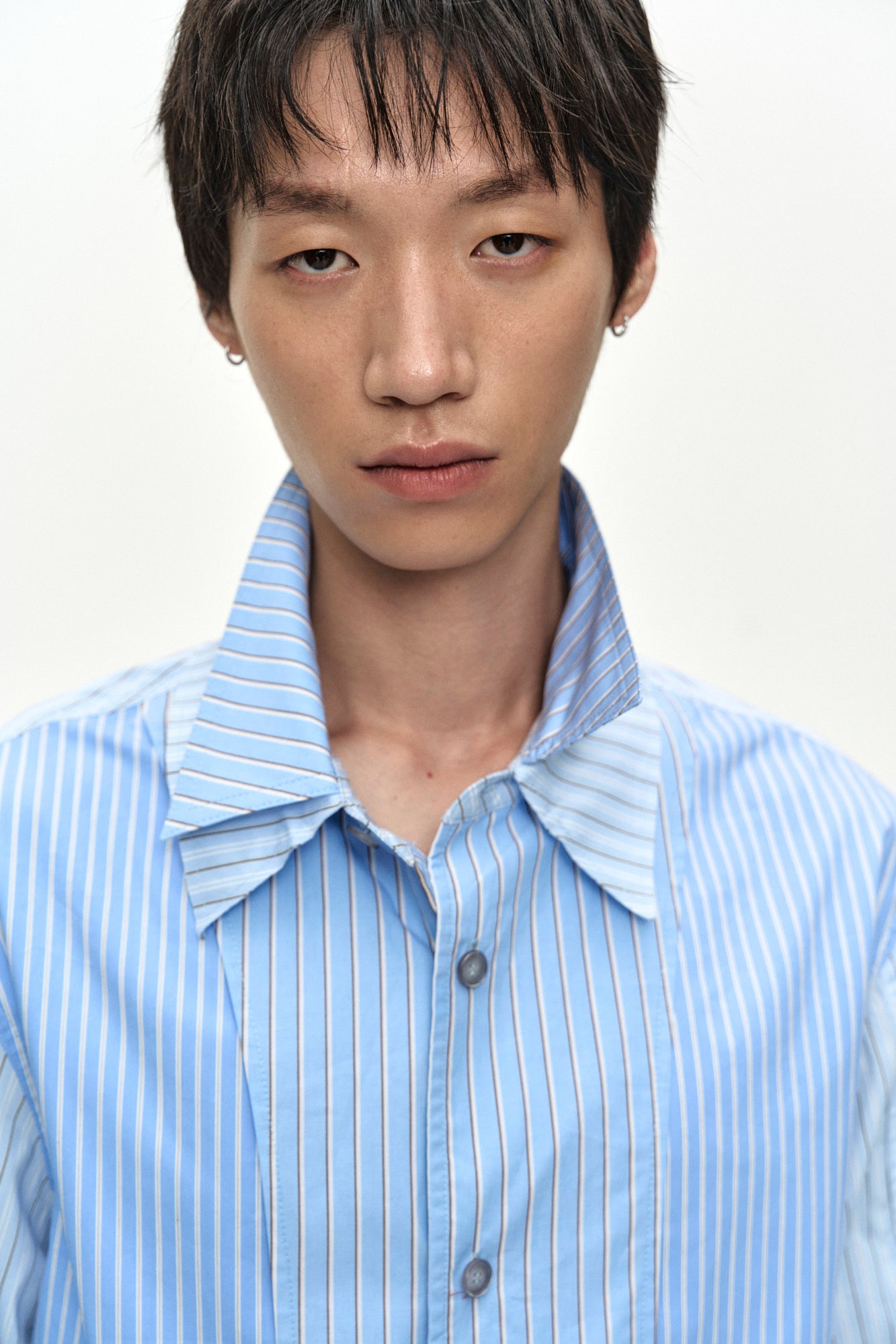 Andersson Bell - Double Layered Stripe Shirt (Blue) product image 4 | TRAB K-Fashion Australia