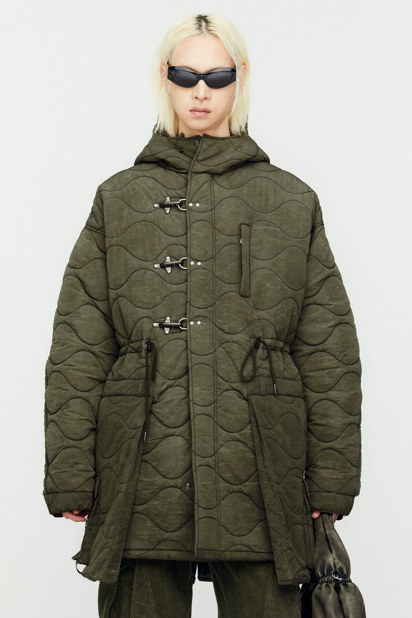 Andersson Bell - Lace-Up Fishtail Parka (Khaki) product image 5 | TRAB K-Fashion Australia