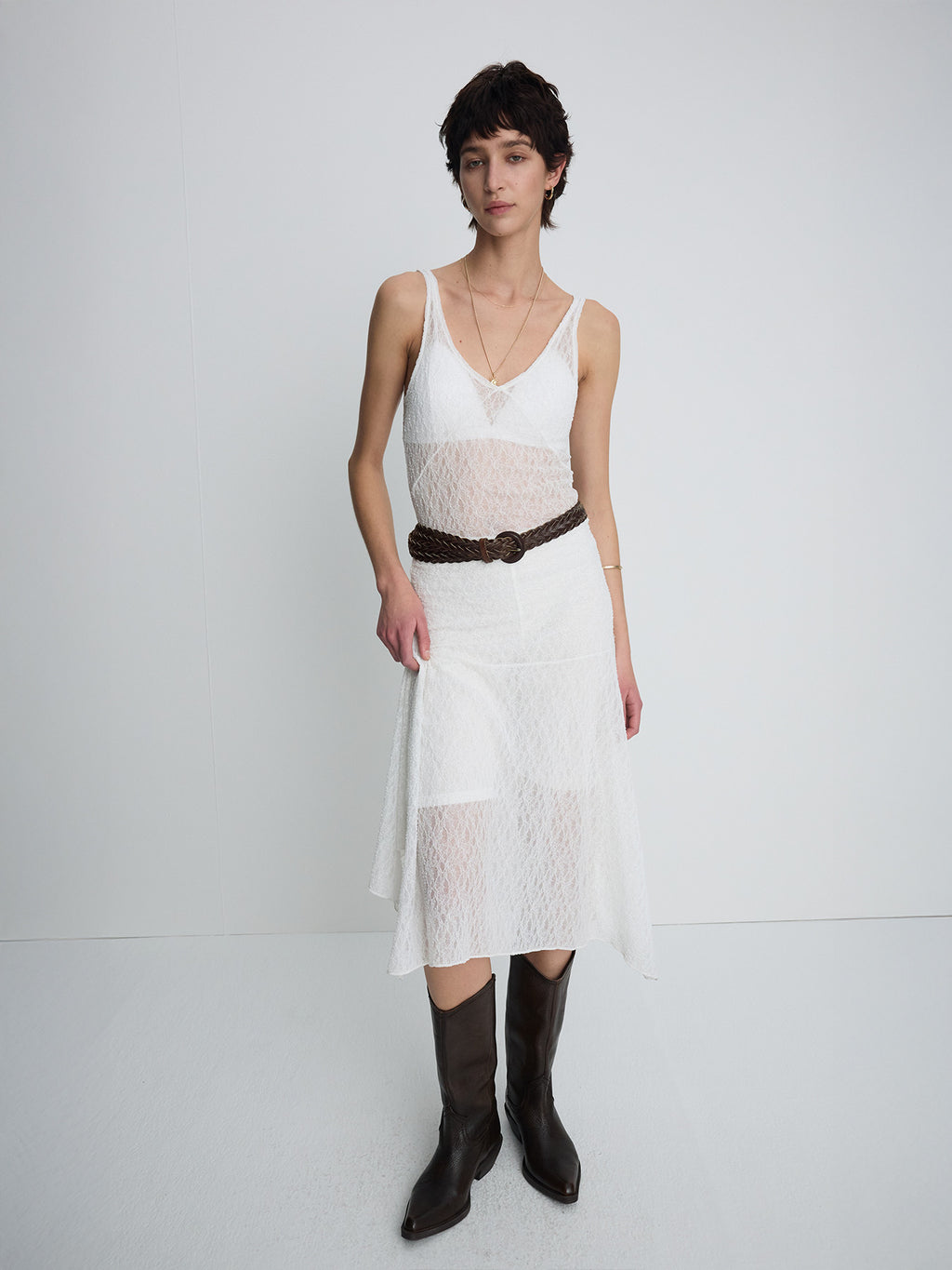 Tonywack - Lace Sleeveless Maxi Dress (Off White) product image 1 | TRAB K-Fashion Australia