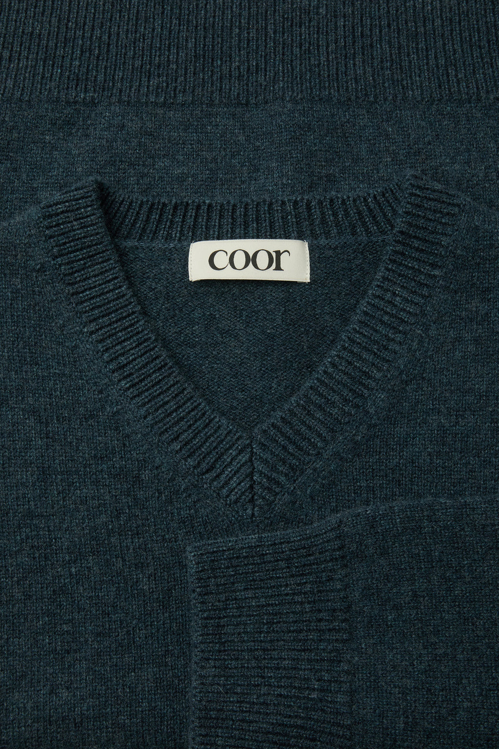 Coor - Wool V-Neck Sweater (Melange Blue) product image 5 | TRAB K-Fashion Australia