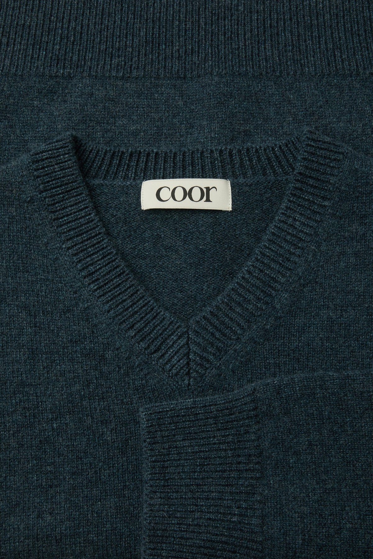 Coor - Wool V-Neck Sweater (Melange Blue) product image 5 | TRAB K-Fashion Australia