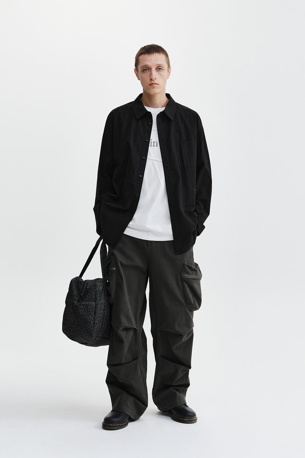 Matin Kim - Washed Cotton Pocket Shirt (Black) product image 10 | TRAB K-Fashion Australia