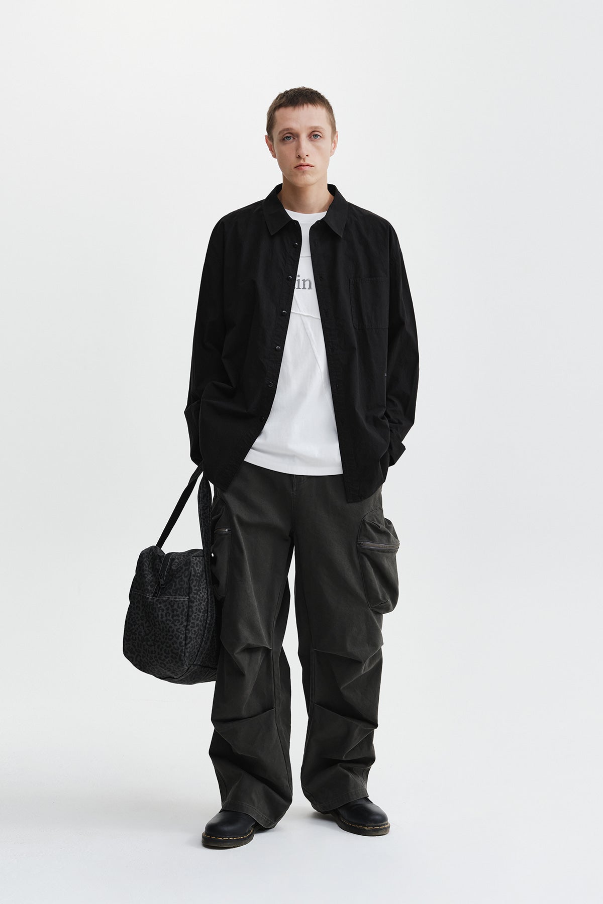 Matin Kim - Washed Cotton Pocket Shirt (Black) product image 10 | TRAB K-Fashion Australia