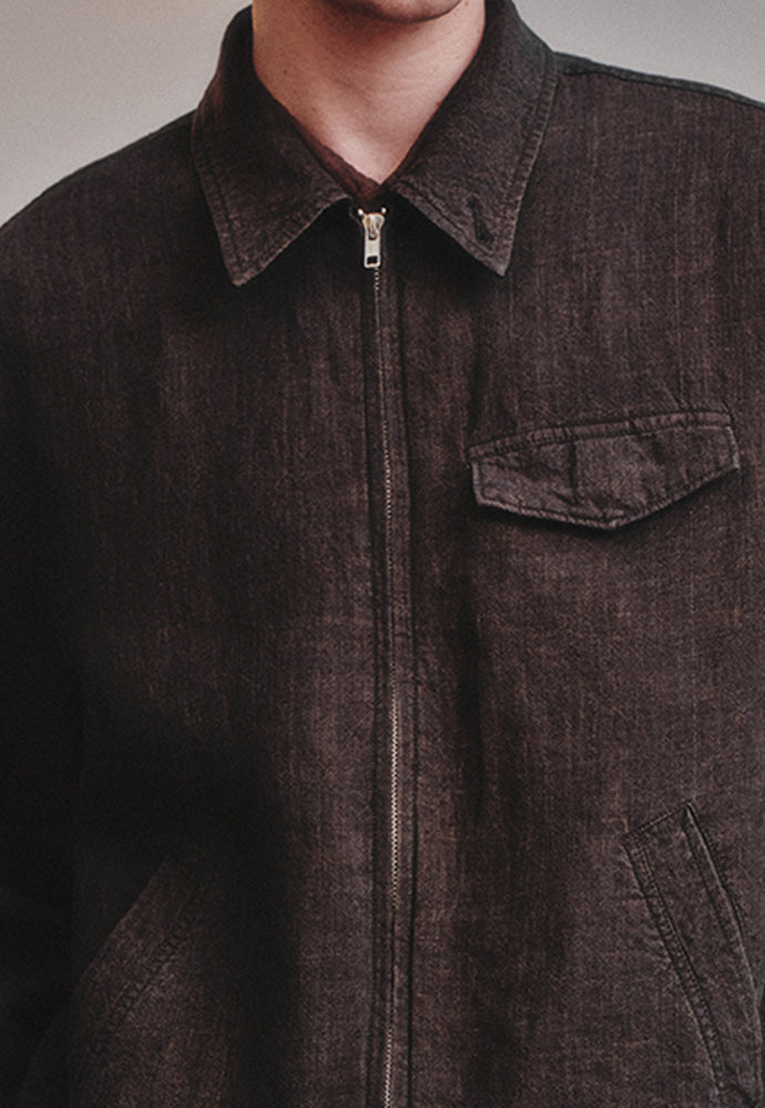 Art if acts - Linen Pocket Blouson (Wood) product image 3 | TRAB K-Fashion Australia