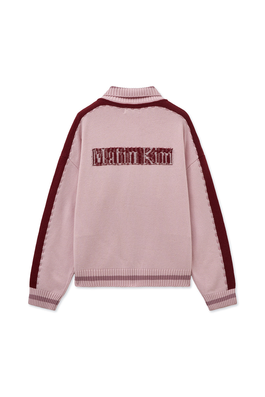 Matin Kim - Matin Kim Initial Knit Zip Up (Pink) product image 2 | TRAB K-Fashion Australia