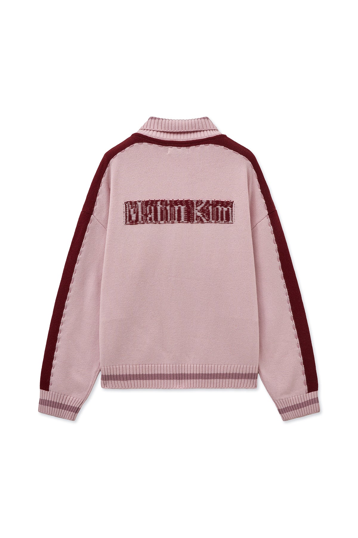 Matin Kim - Matin Kim Initial Knit Zip Up (Pink) product image 2 | TRAB K-Fashion Australia