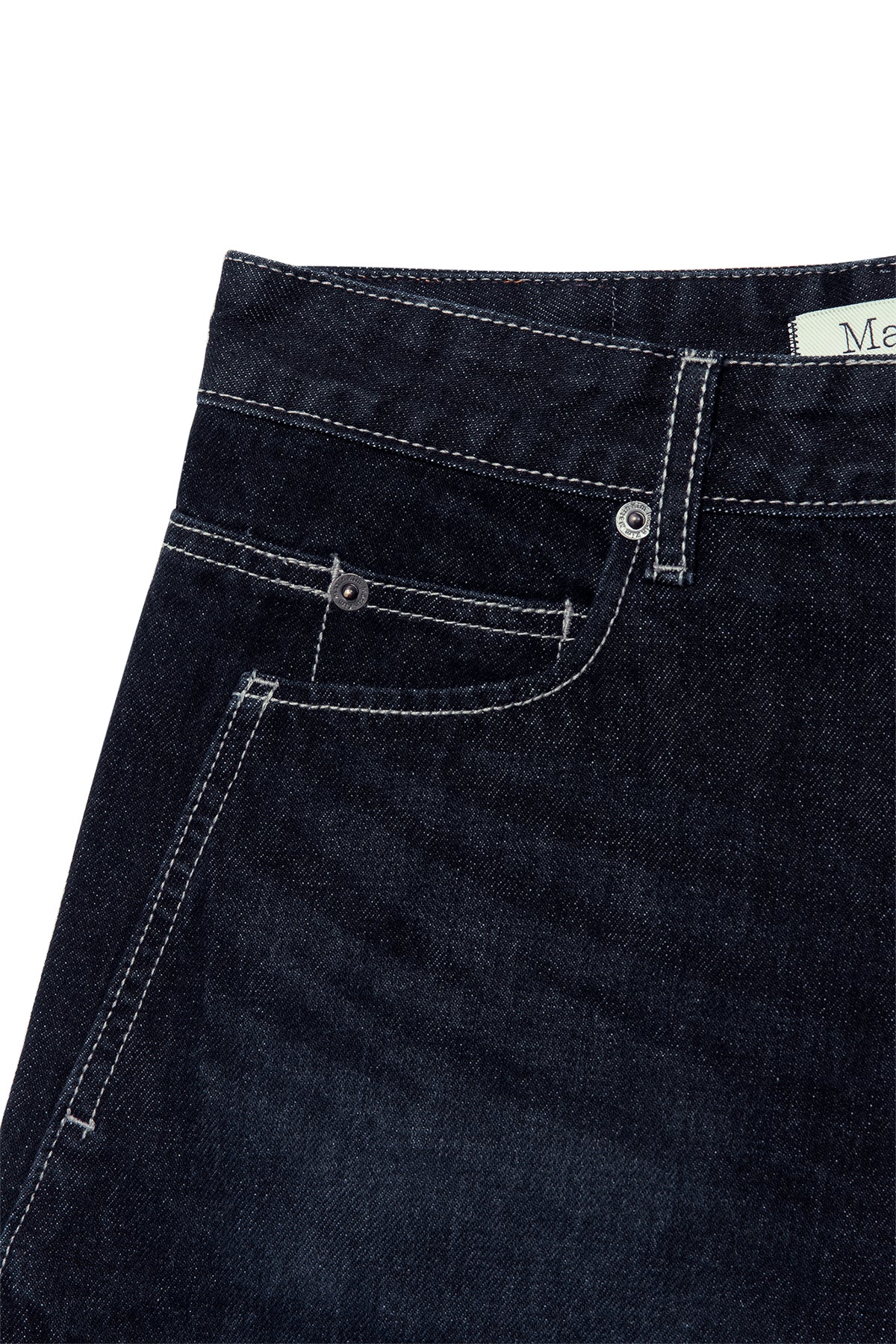 Matin Kim - Stitch Point Denim Shorts (Black) product image 4 | TRAB K-Fashion Australia
