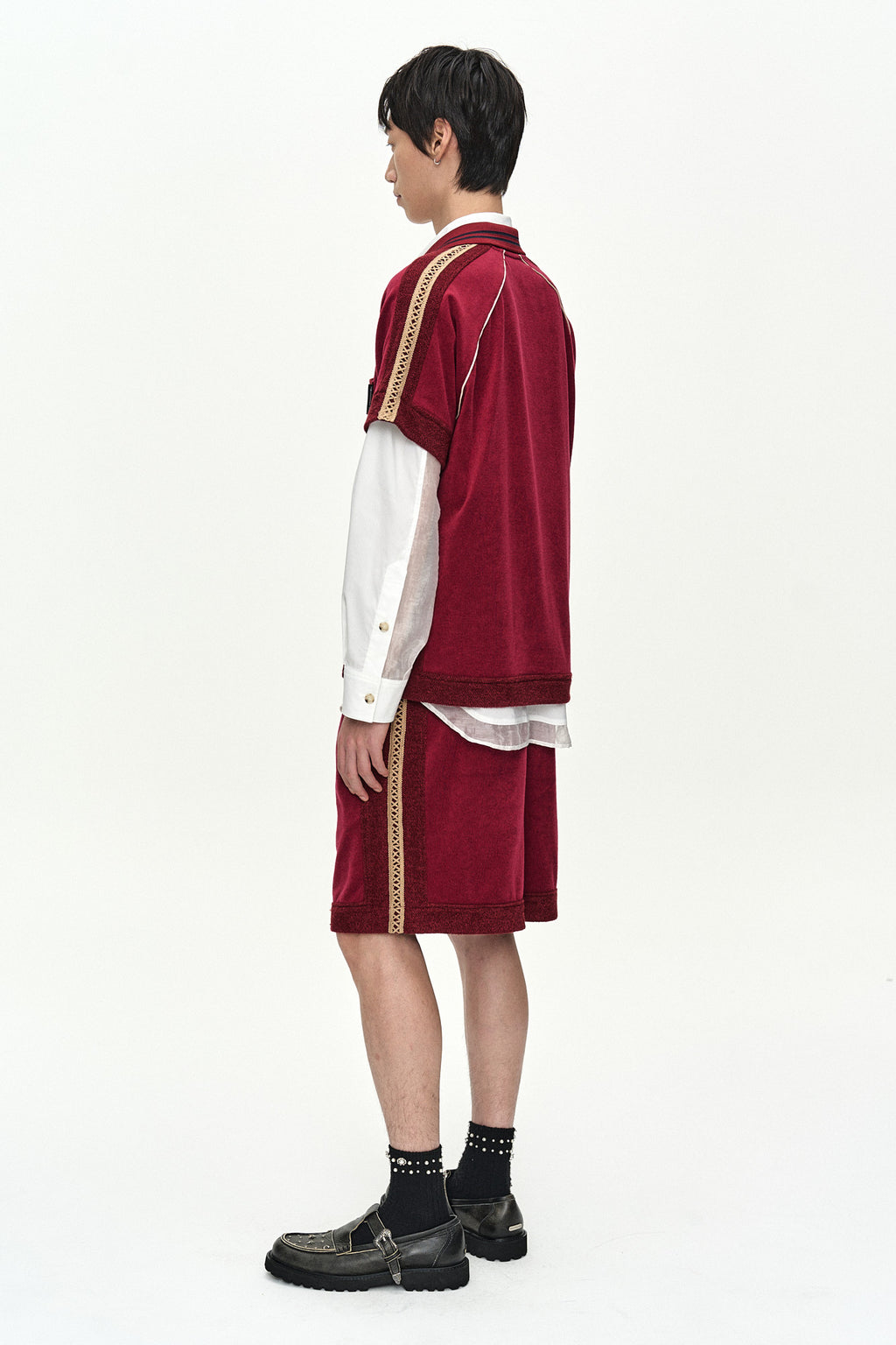 Andersson Bell - Lagos Terry Shorts (Wine) product image 2 | TRAB K-Fashion Australia