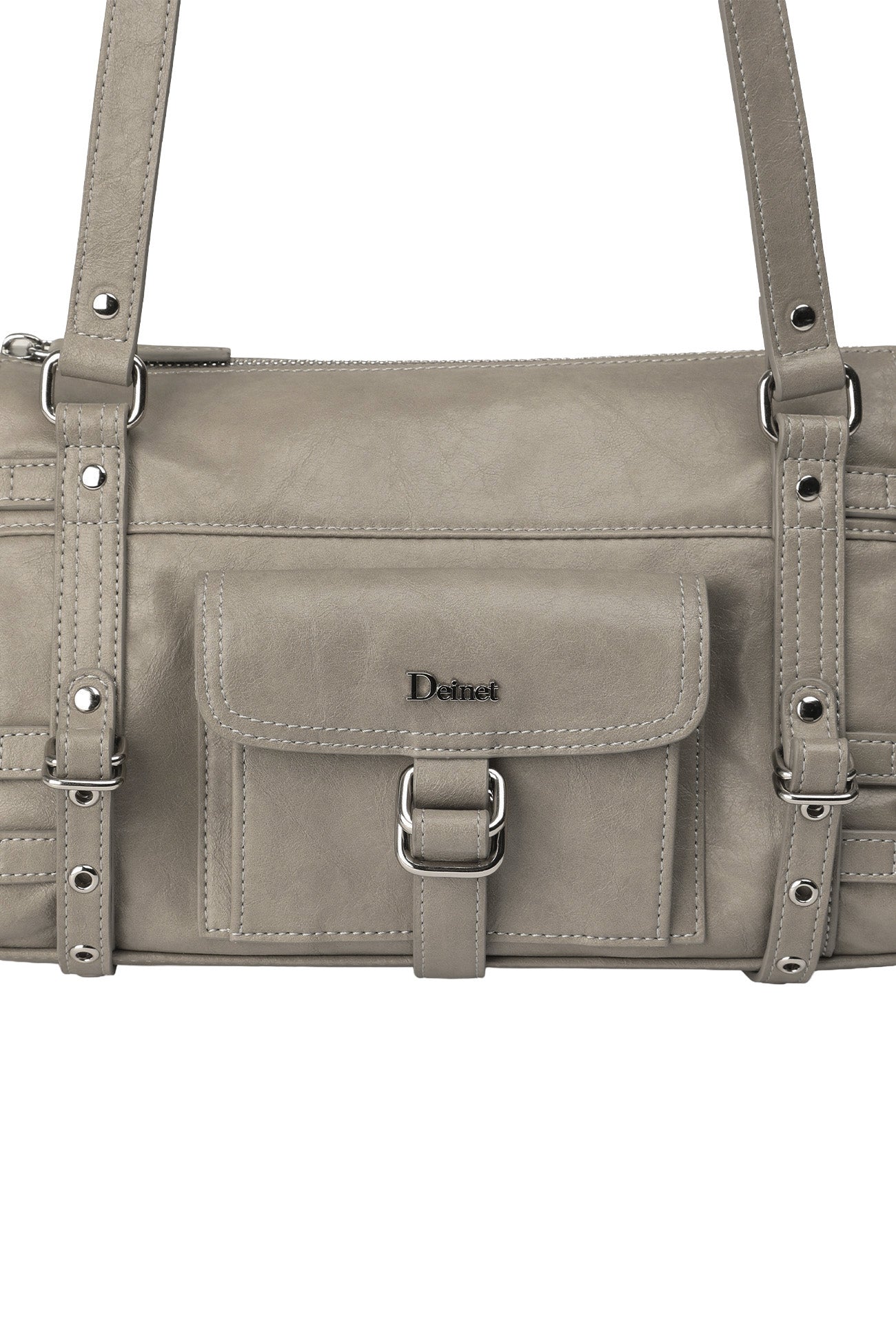 Deinet - Belted Pocket Mini Shoulder Bag (Grey) product image 4 | TRAB K-Fashion Australia