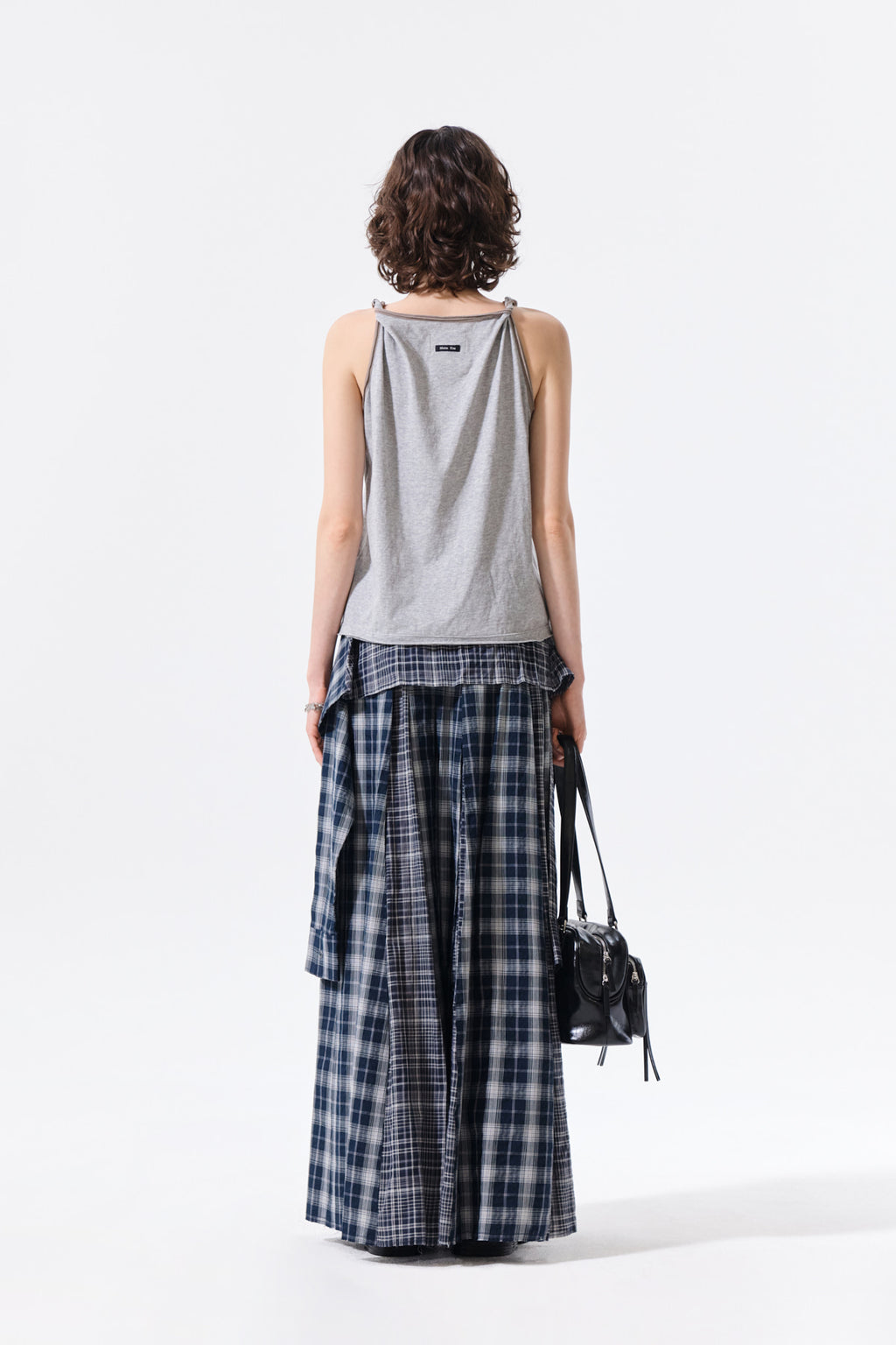 Matin Kim - Twist Shoulder Sleeveless Top (Grey) product image 7 | TRAB K-Fashion Australia