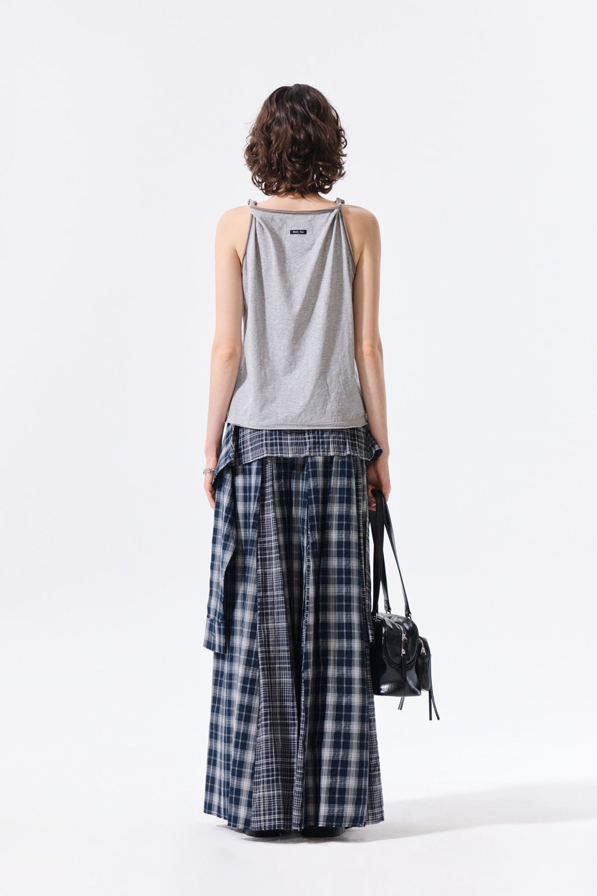 Matin Kim - Twist Shoulder Sleeveless Top (Grey) product image 7 | TRAB K-Fashion Australia