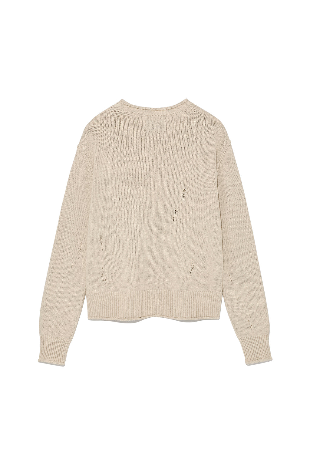 Matin Kim - Crack Logo Vintage Knit Pullover (Beige) product image 2 | TRAB K-Fashion Australia