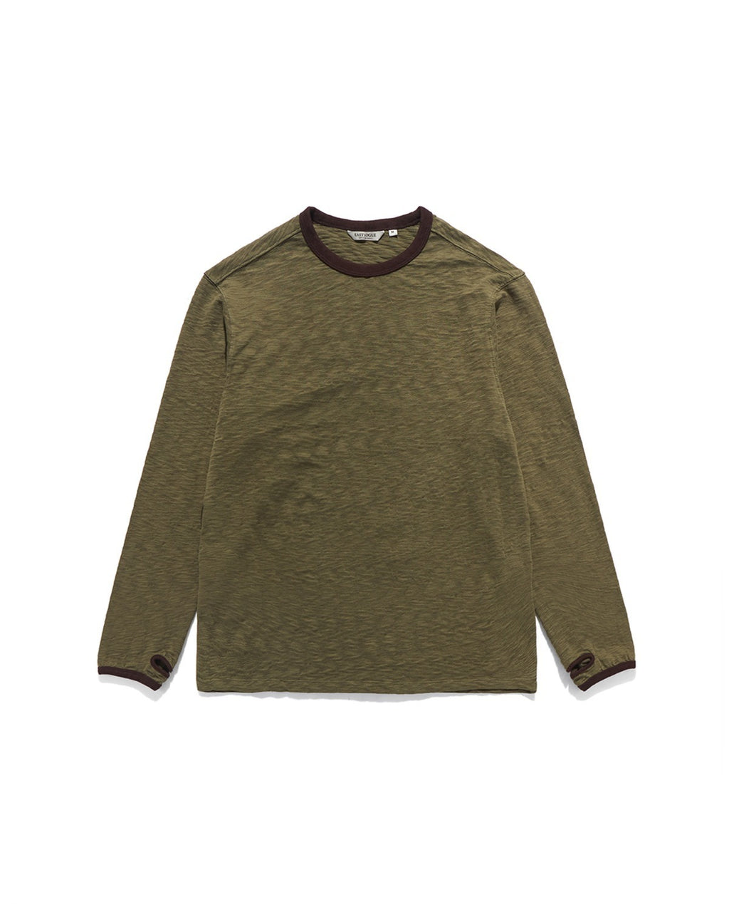 Eastlogue - Thumb Hole Ringer L.s T-shirts (Olive & Brown) product image 1 | TRAB K-Fashion Australia