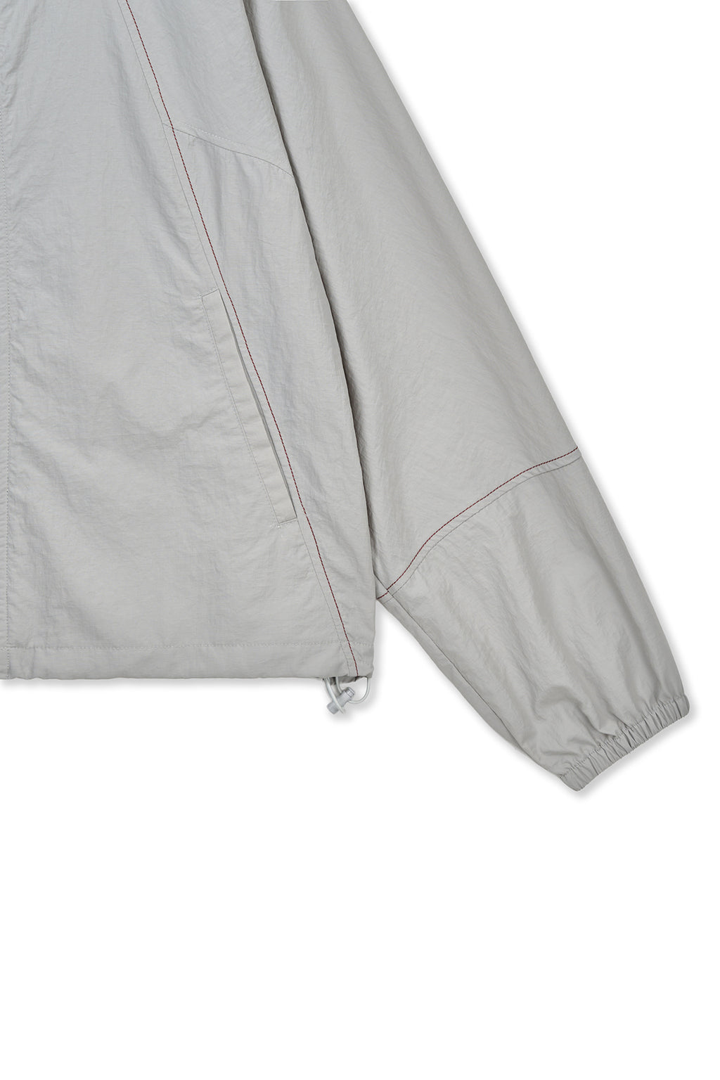 Matin Kim - Cropped Back Logo Hoody Wind Breaker (Light Beige) product image 4 | TRAB K-Fashion Australia