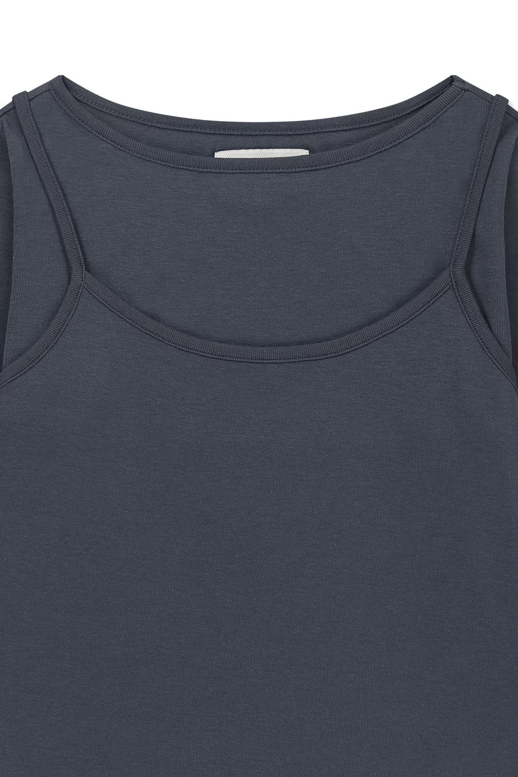 Matin Kim - 3/4 Sleeve Top & Tank Layered Set (Smoke Blue) product image 5 | TRAB K-Fashion Australia